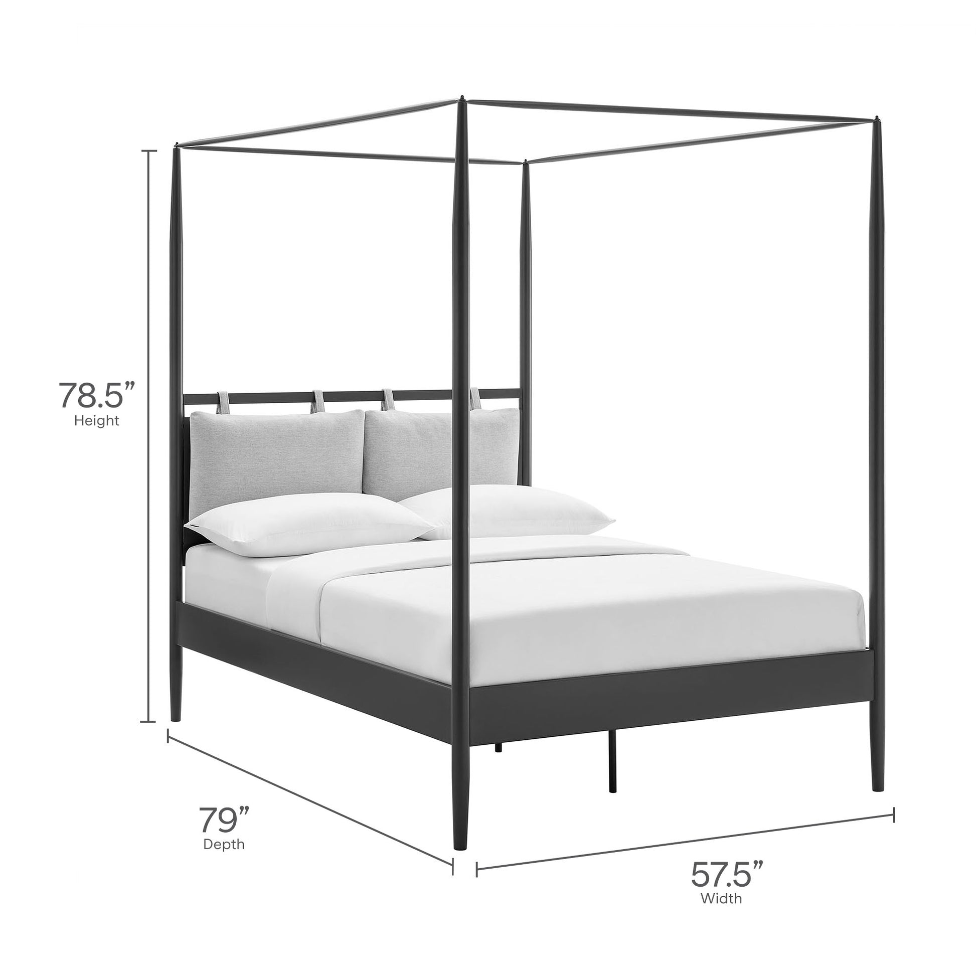 Marlowe 4-Poster Canopy Metal Full Platform Bed by Modway - Best Buy Furniture