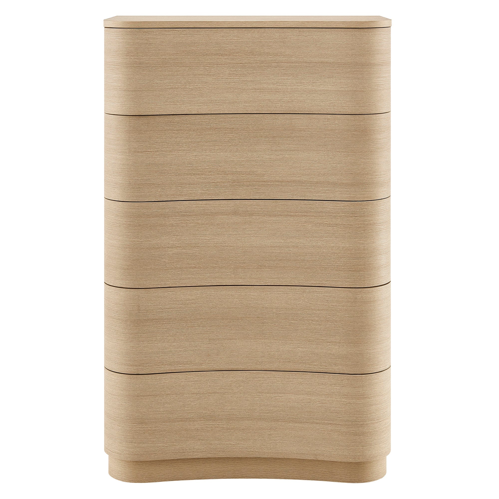 Mirae 5-Drawer Curved Dresser Chest of Drawers