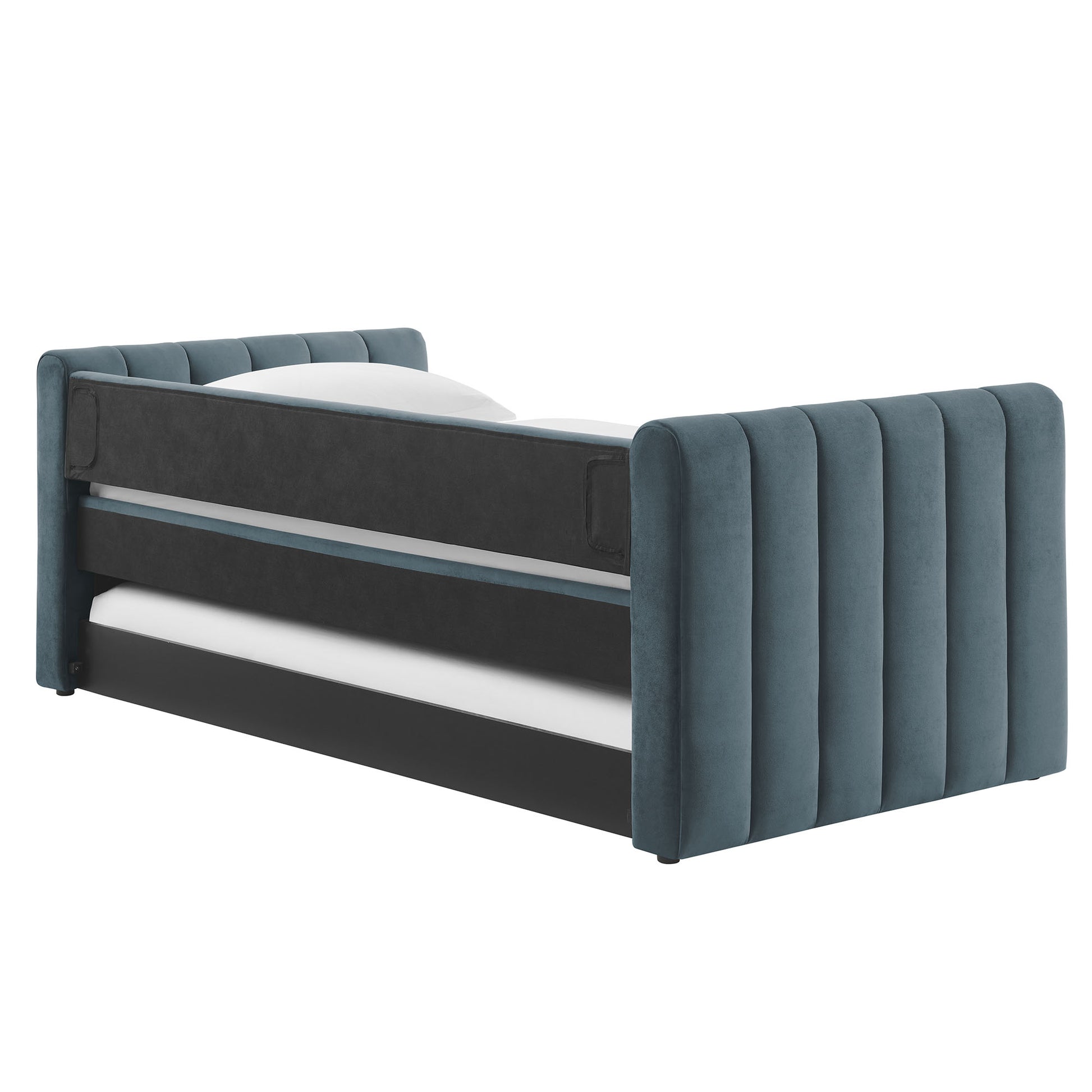 Veyla Channel Tufted Performance Velvet Twin Daybed With Trundle by Modway - Best Buy Furniture