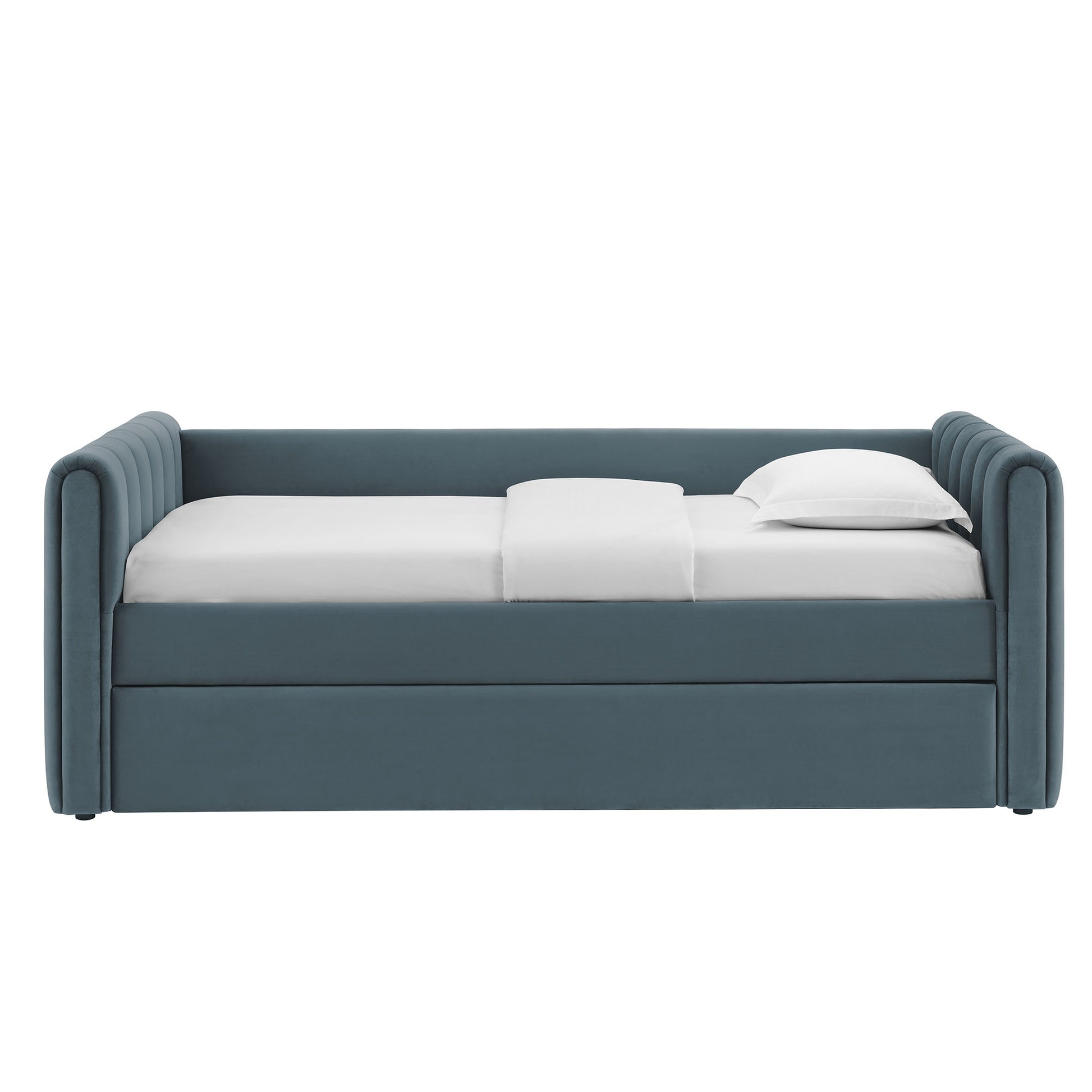 Veyla Channel Tufted Performance Velvet Twin Daybed With Trundle by Modway - Best Buy Furniture