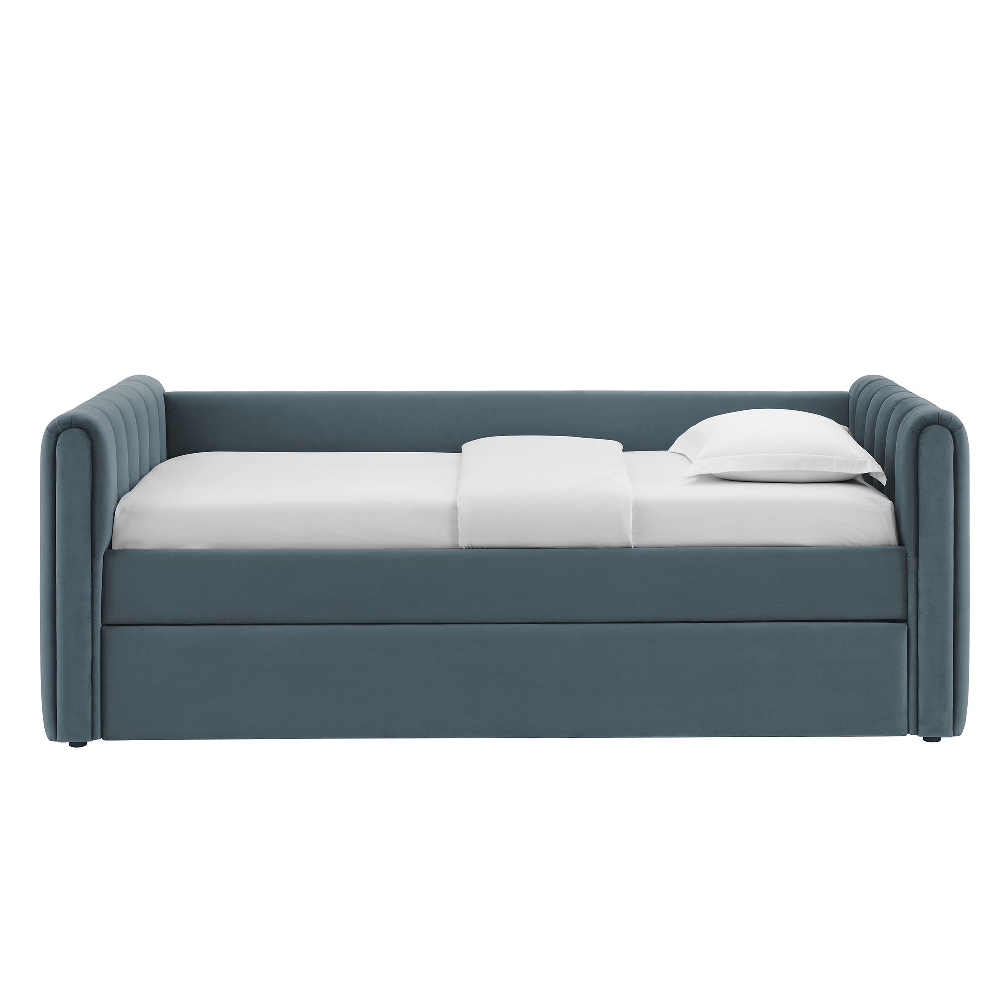 Veyla Channel Tufted Performance Velvet Twin Daybed With Trundle by Modway - Best Buy Furniture