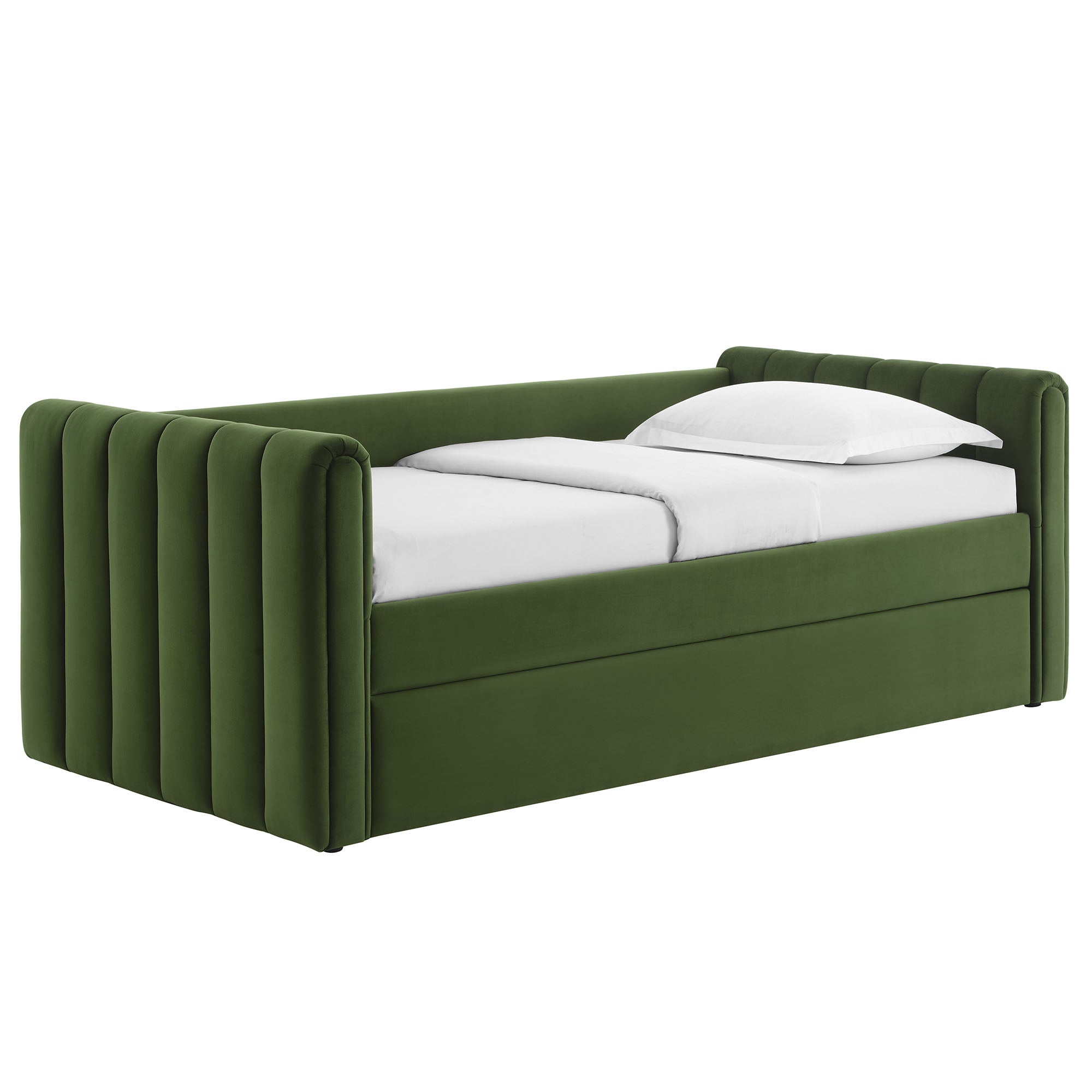 Veyla Channel Tufted Performance Velvet Twin Daybed With Trundle by Modway