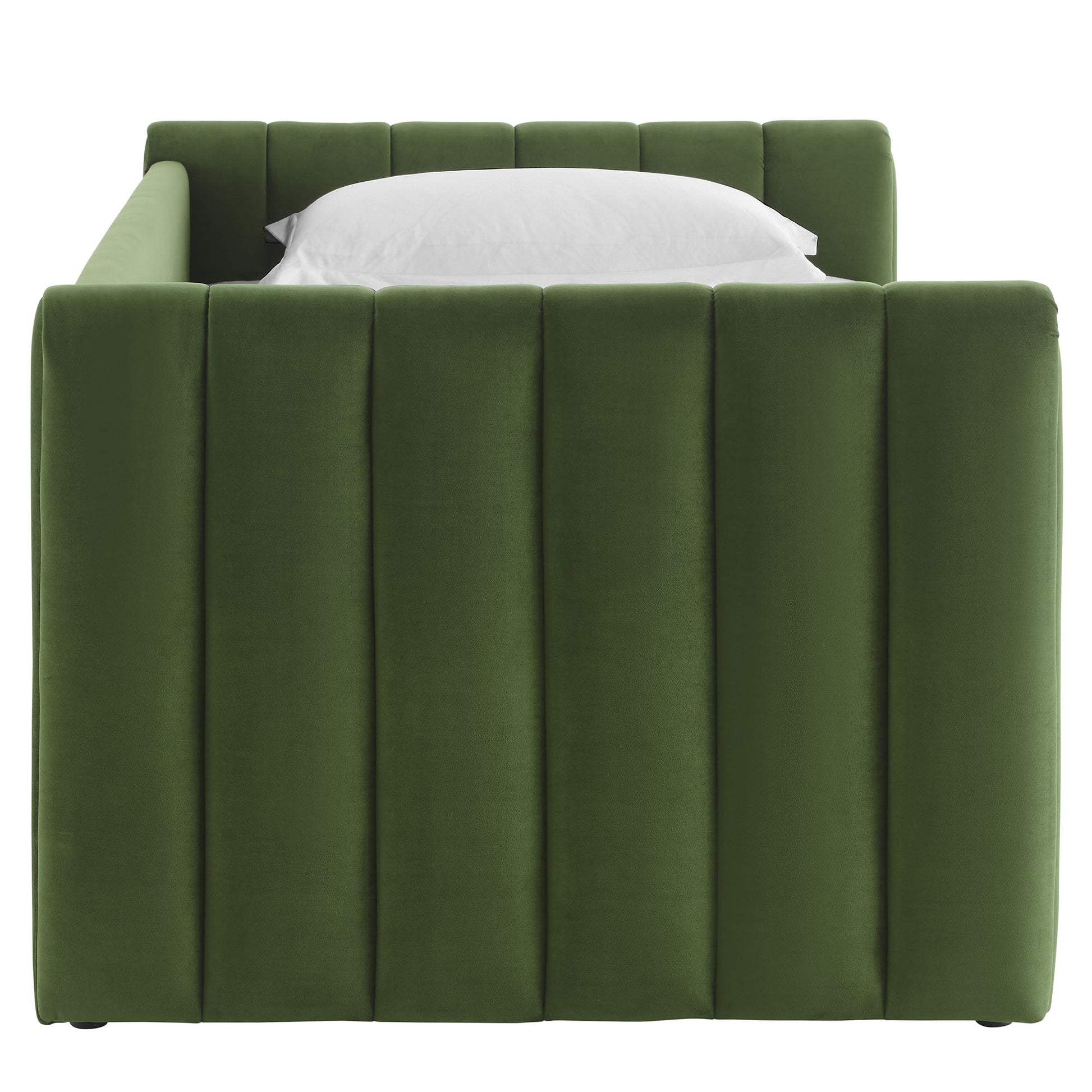 Veyla Channel Tufted Performance Velvet Twin Daybed With Trundle by Modway - Best Buy Furniture