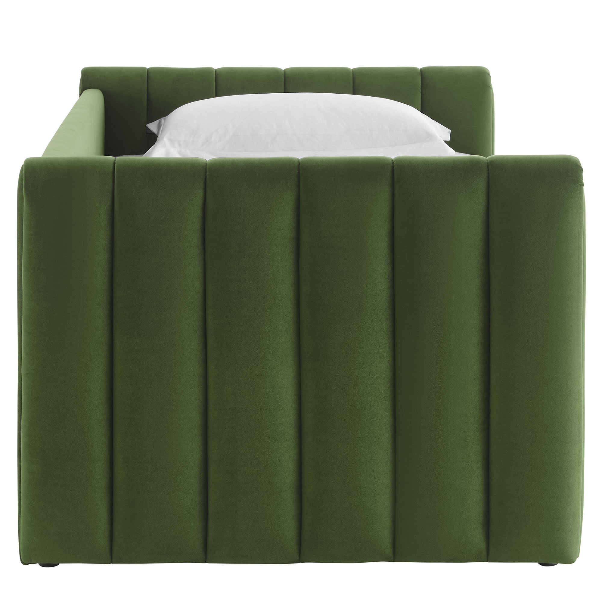 Veyla Channel Tufted Performance Velvet Twin Daybed With Trundle by Modway - Best Buy Furniture