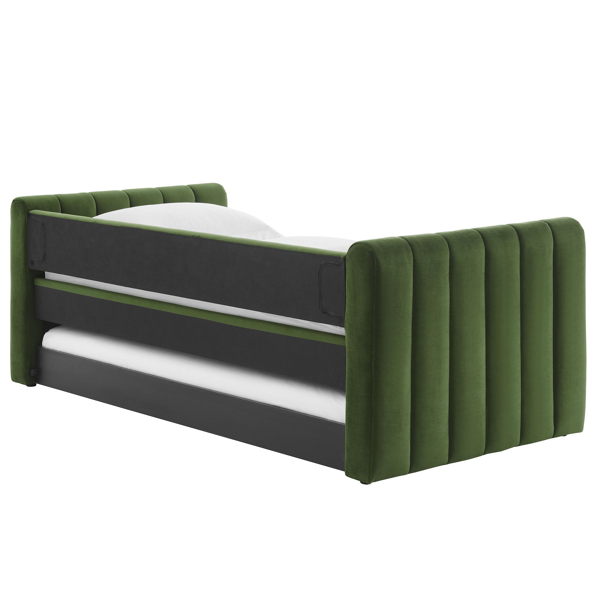 Veyla Channel Tufted Performance Velvet Twin Daybed With Trundle by Modway - Best Buy Furniture