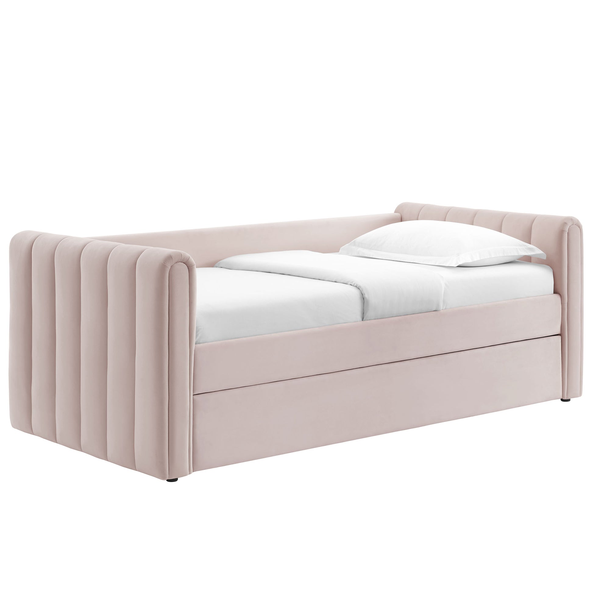 Veyla Channel Tufted Performance Velvet Twin Daybed With Trundle by Modway - Best Buy Furniture