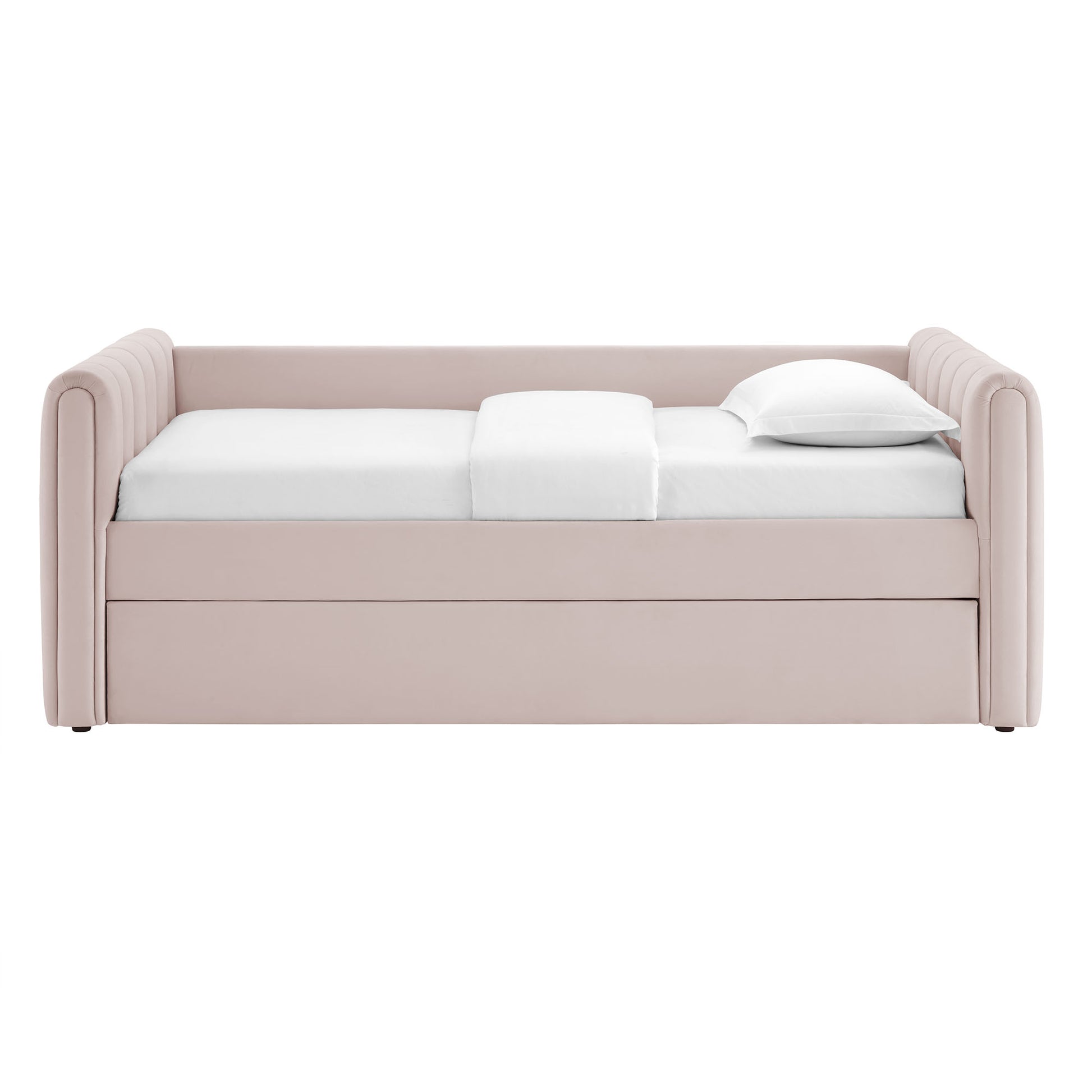 Veyla Channel Tufted Performance Velvet Twin Daybed With Trundle by Modway - Best Buy Furniture