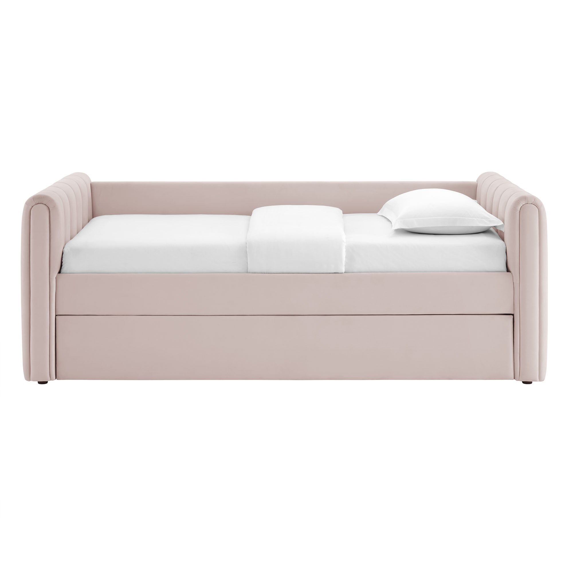 Veyla Channel Tufted Performance Velvet Twin Daybed With Trundle by Modway - Best Buy Furniture