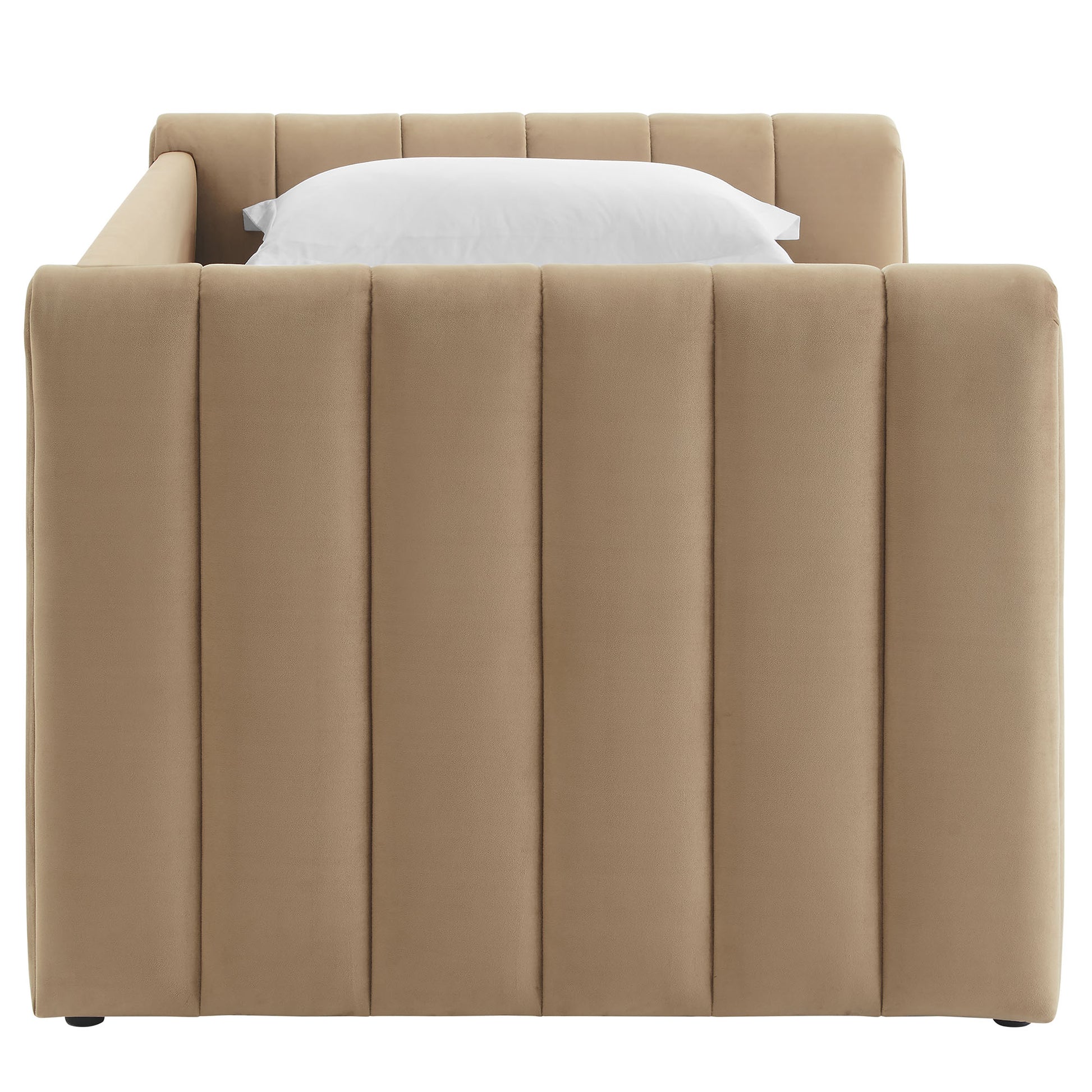 Veyla Channel Tufted Performance Velvet Twin Daybed With Trundle by Modway - Best Buy Furniture