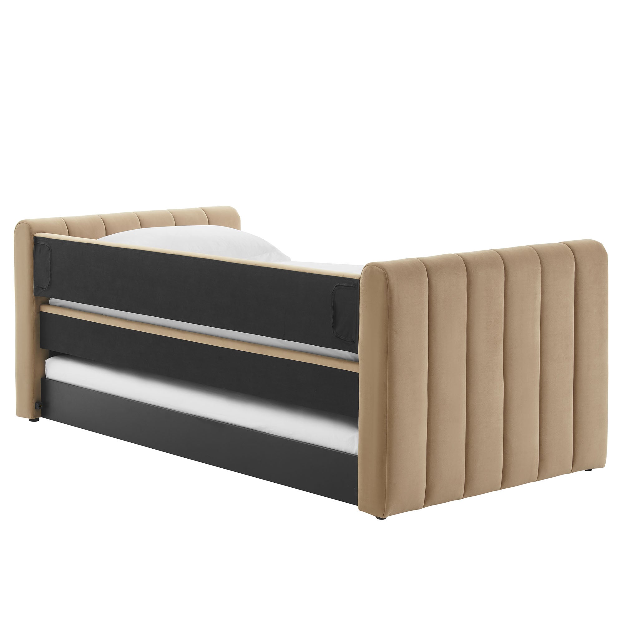 Veyla Channel Tufted Performance Velvet Twin Daybed With Trundle by Modway - Best Buy Furniture