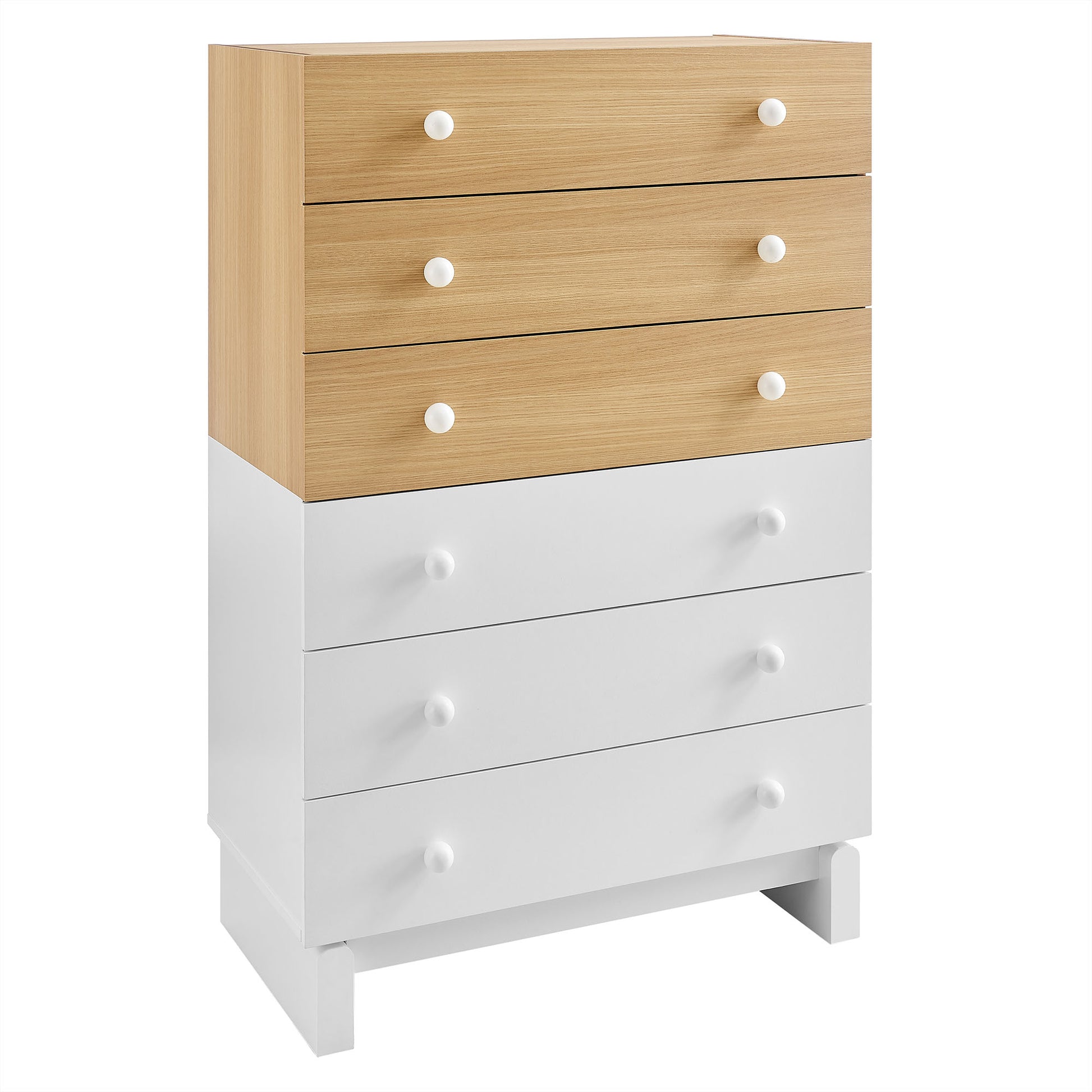 Nolia 6-Drawer Color Block Dresser Chest - Best Buy Furniture