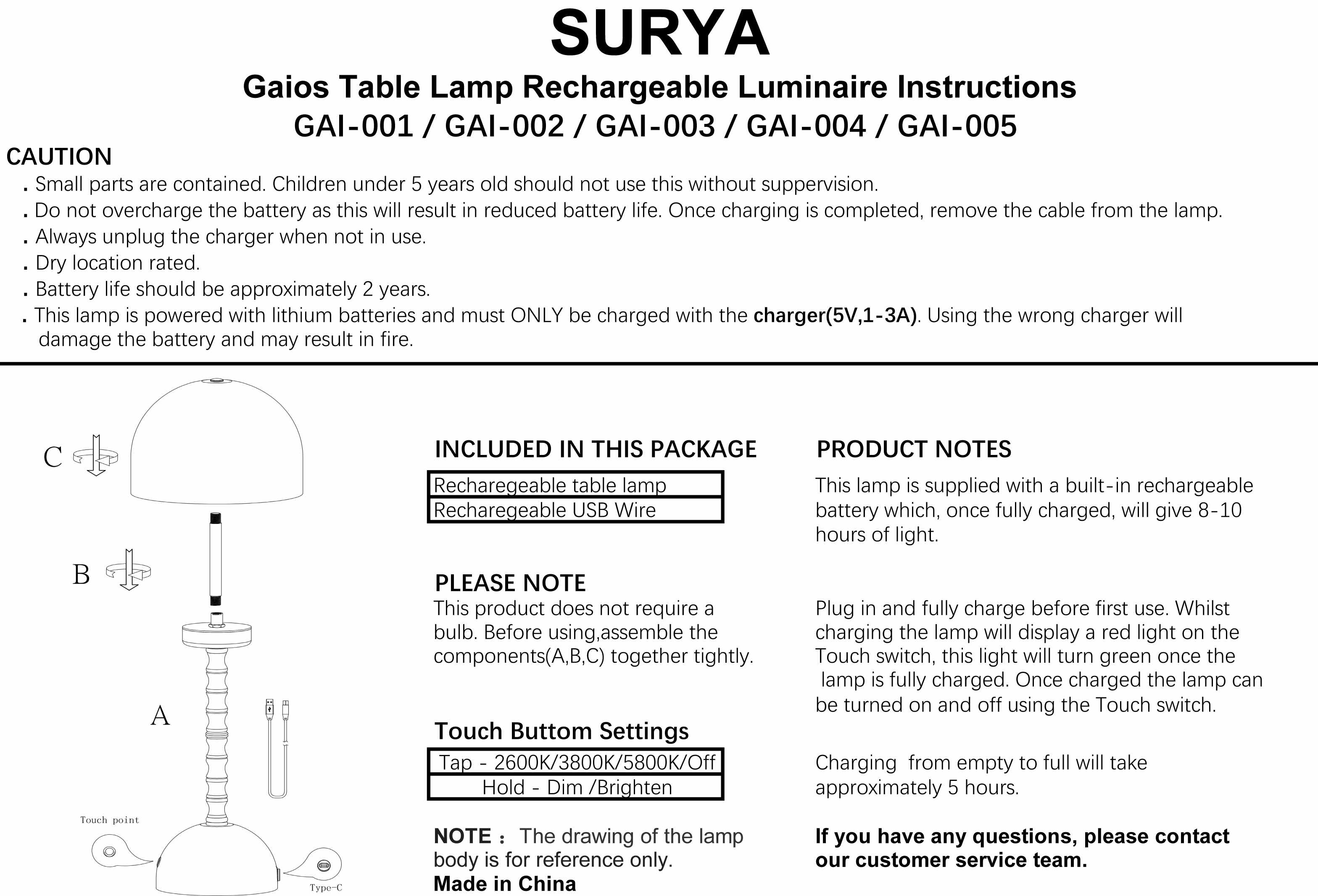 Magdagachi Orange Table Lamp