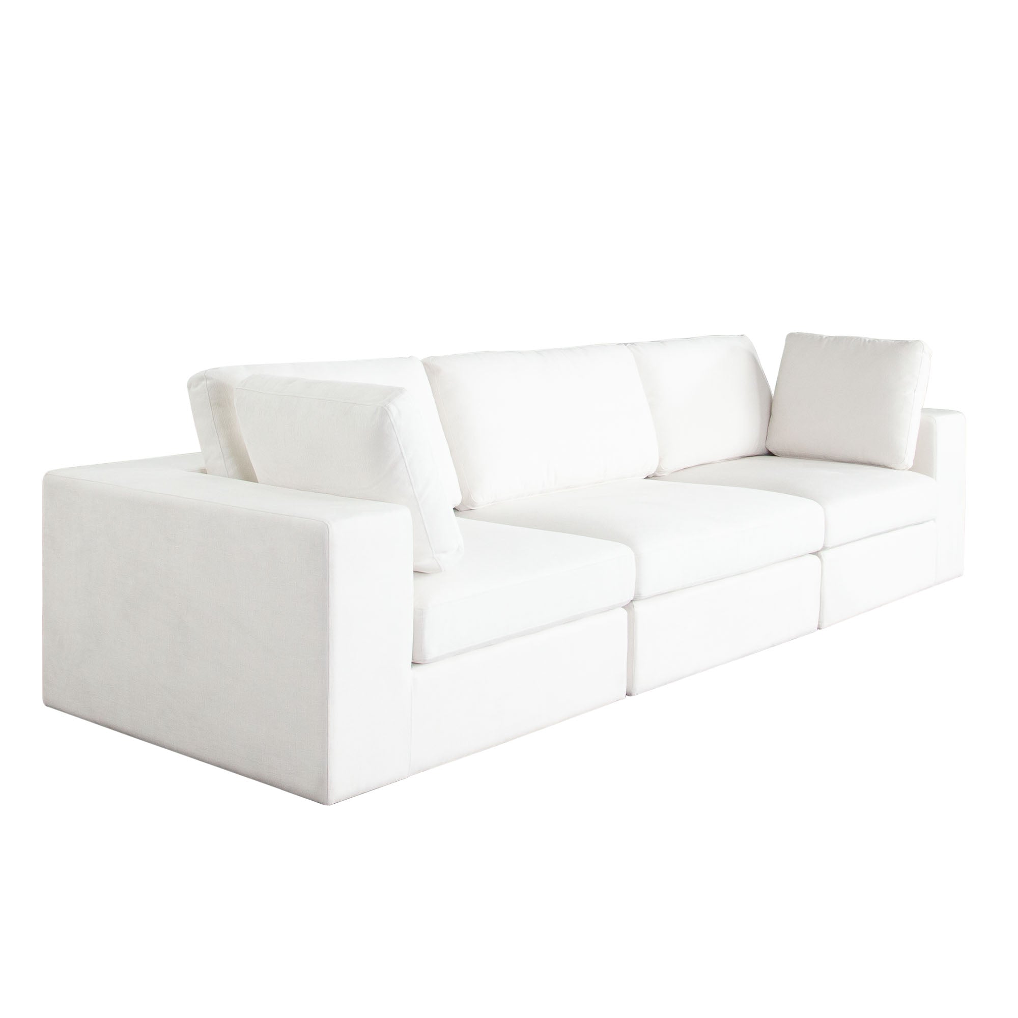Muse 3PC Modular Sofa in Mist White Performance Fabric by Diamond Sofa