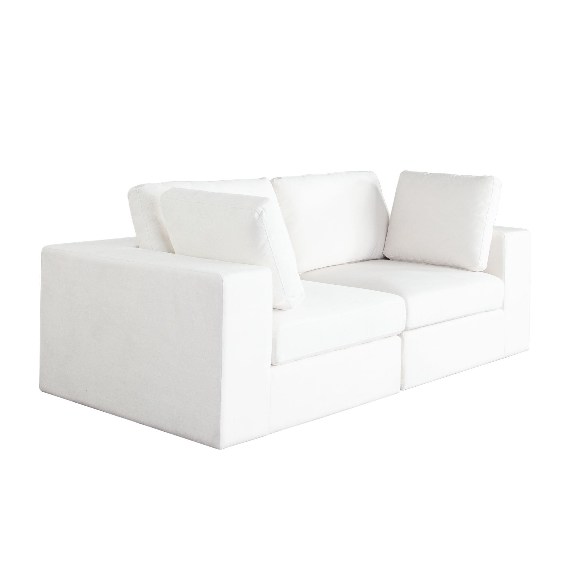 Muse 2PC Modular Sofa in Mist White Performance Fabric by Diamond Sofa