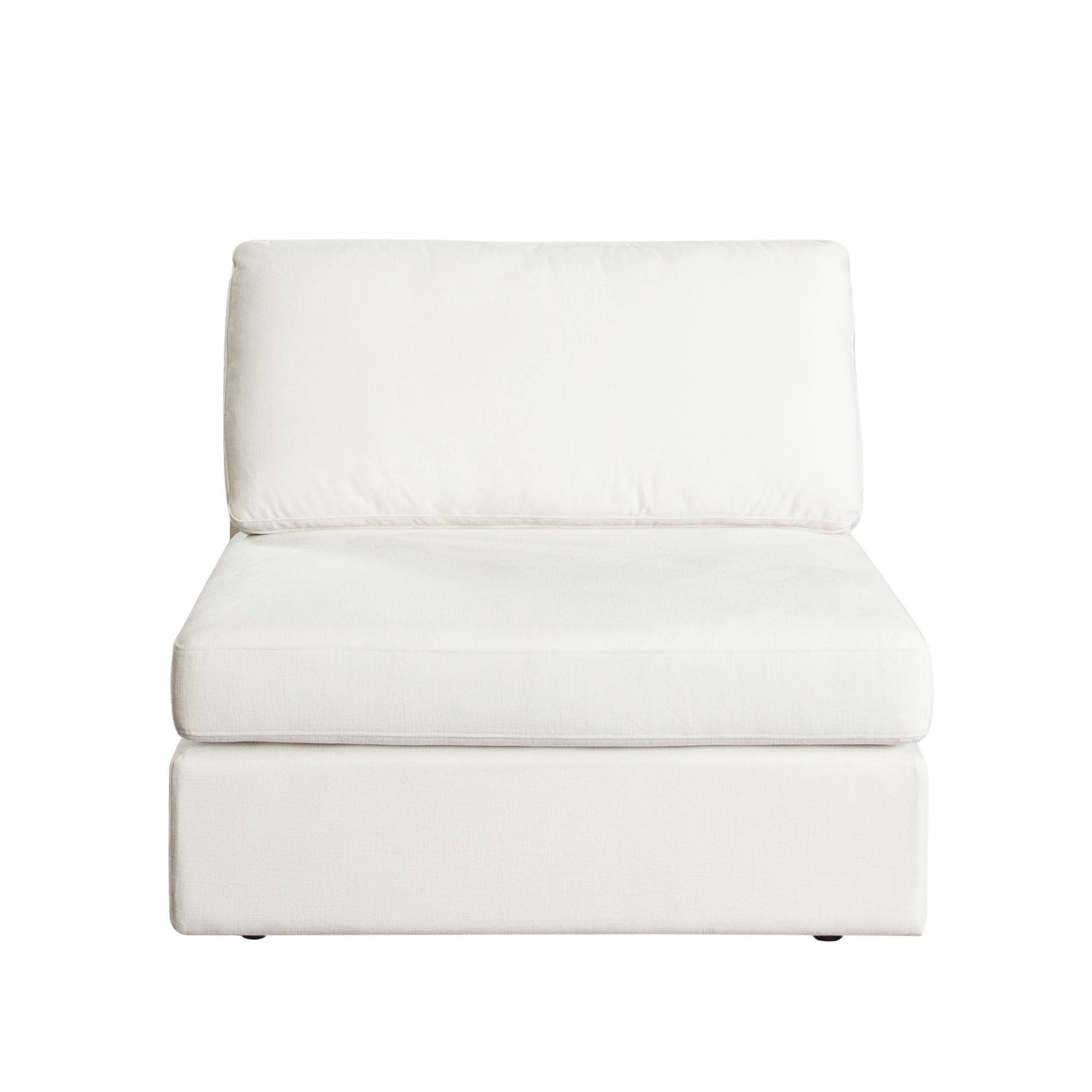 Muse Armless Chair in Mist White Performance Fabric by Diamond Sofa