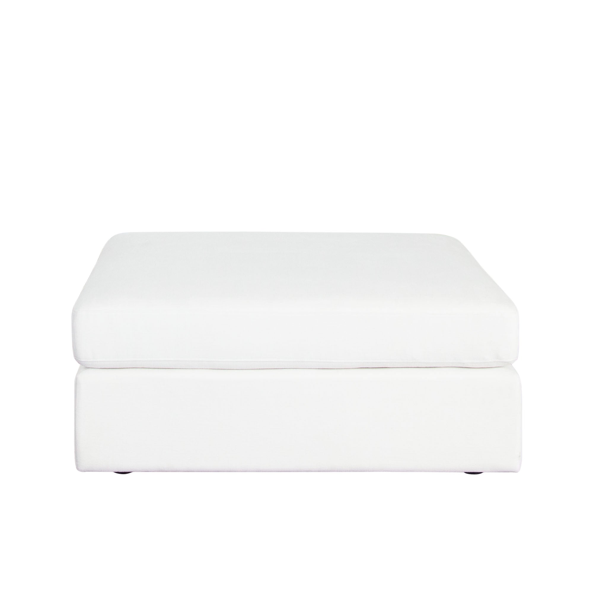Muse Ottoman in Mist White Performance Fabric by Diamond Sofa