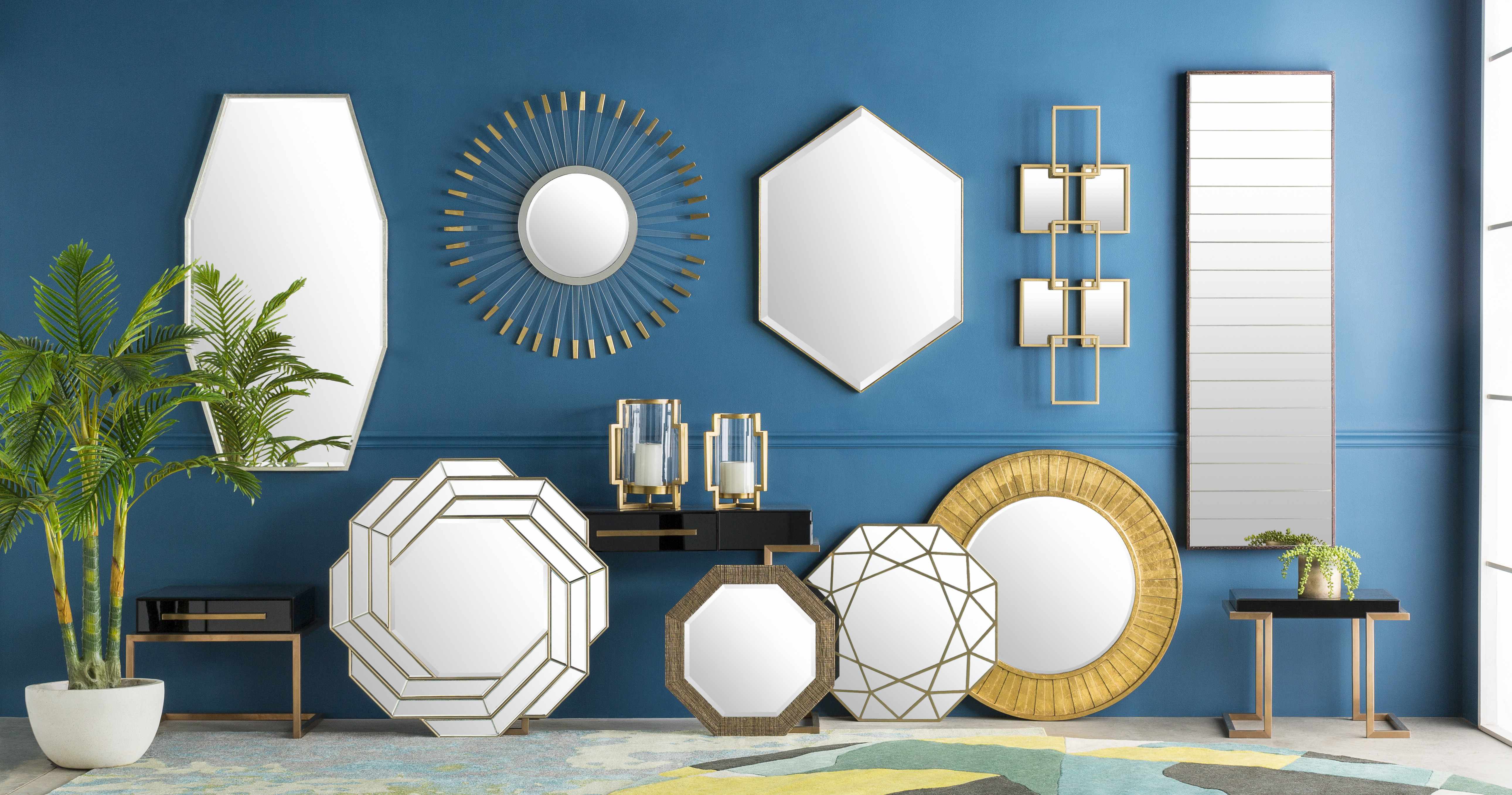 Picher Brass Geometric Gold Decorative Accent