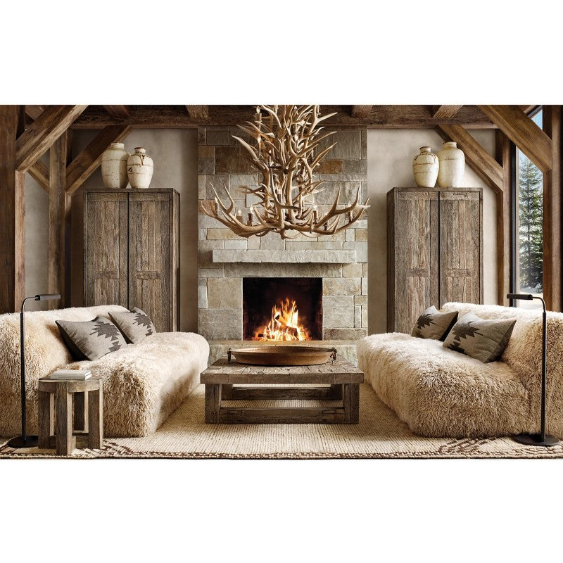 Rustic Antler Chandelier 8-Light E12 Candelabra Ceiling Light 34"