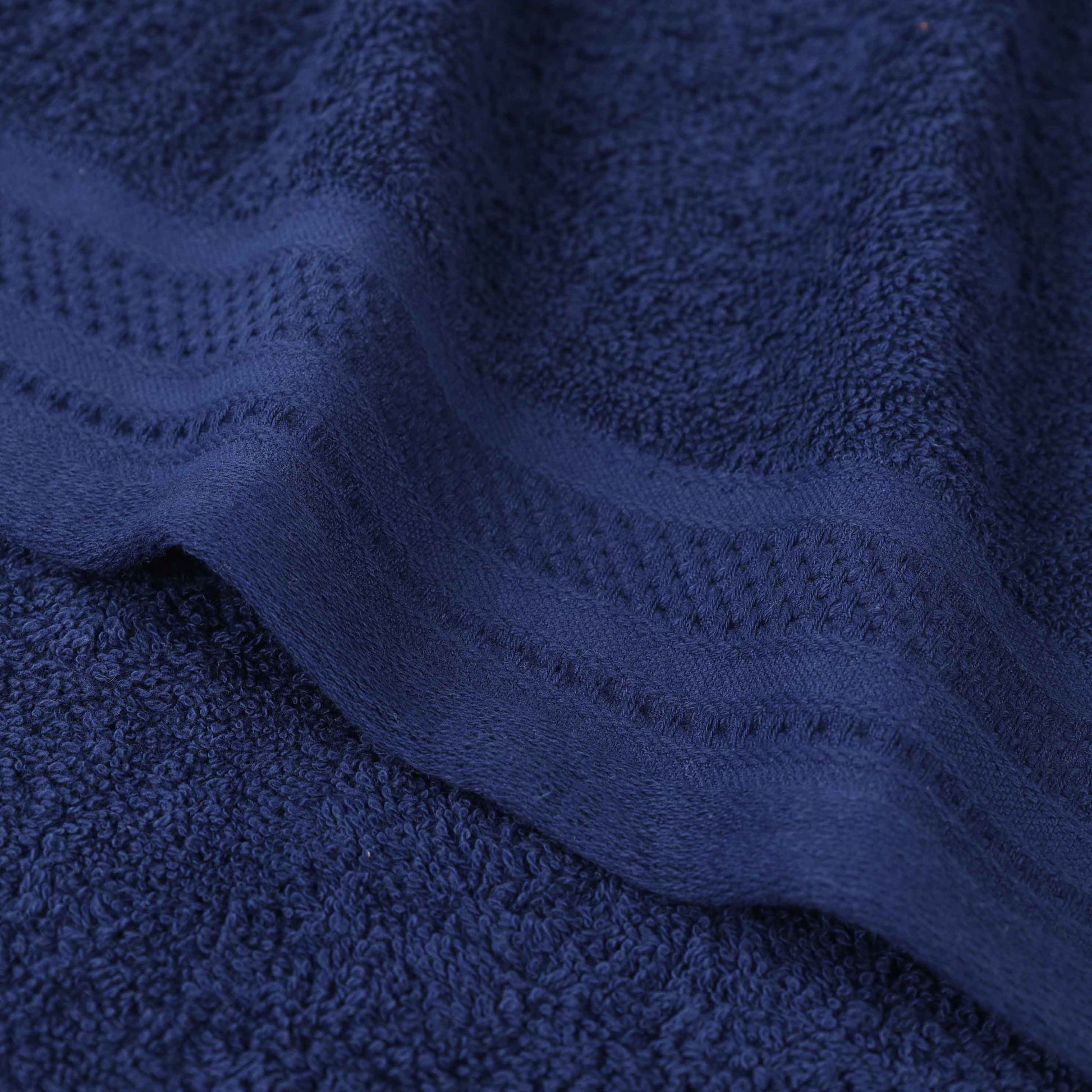 Honeycomb Textured Waffle Border Cotton Bath Towels, Set of 4 - Bath Towel by Superior Brand