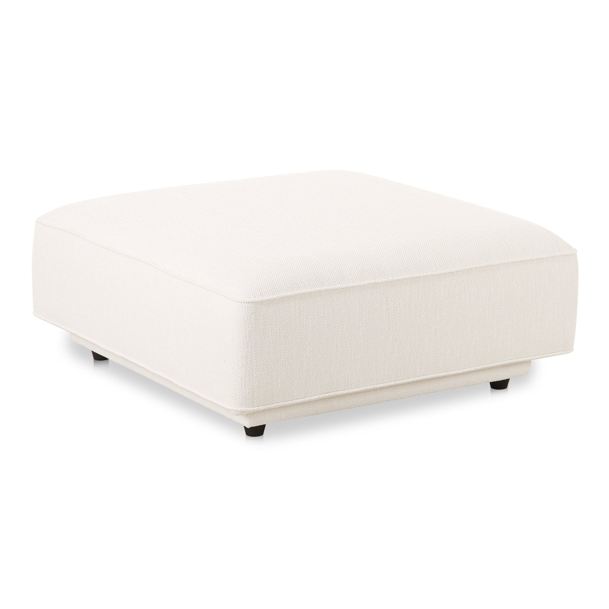 Rosello Ottoman White - Moes Home