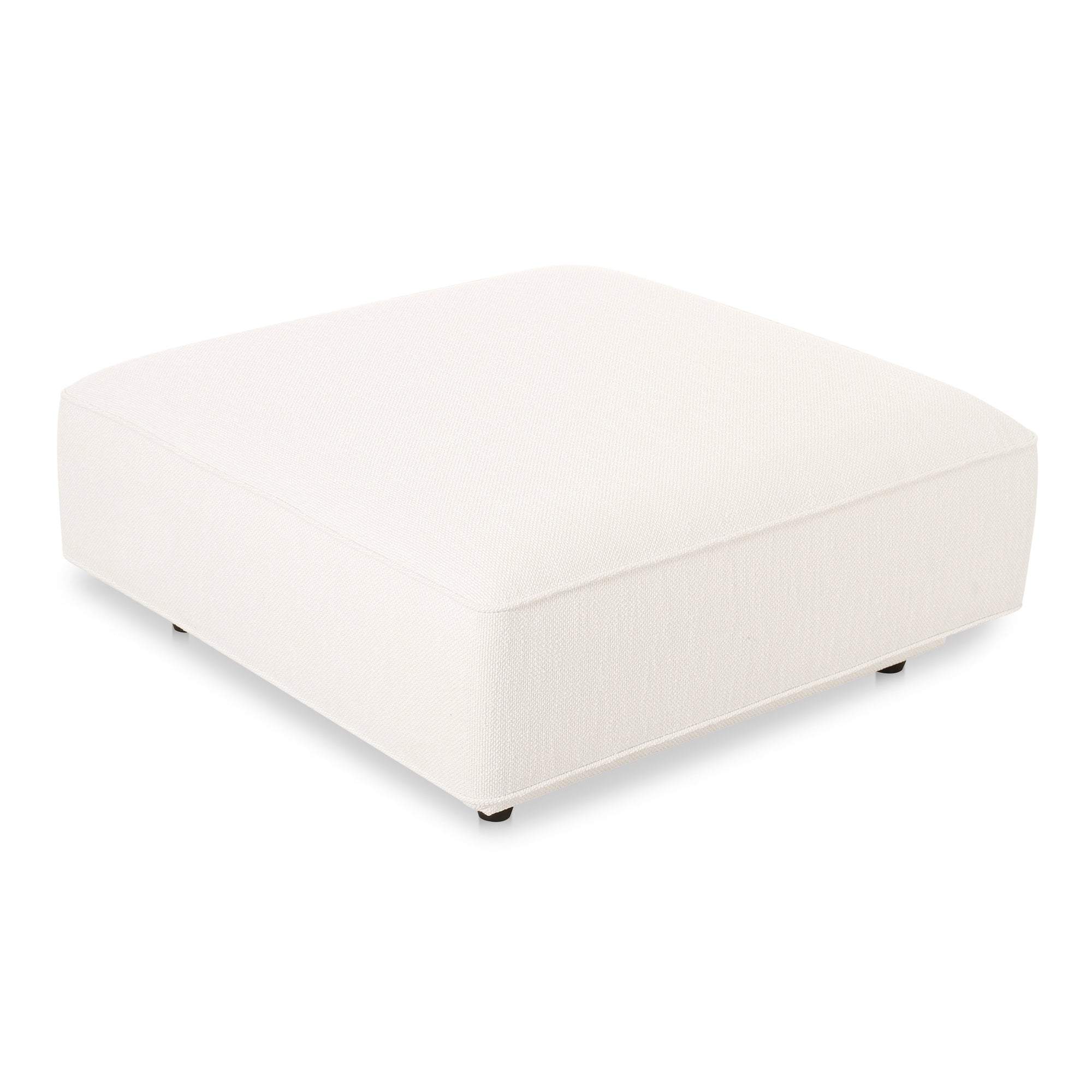 Rosello Ottoman White - Moes Home