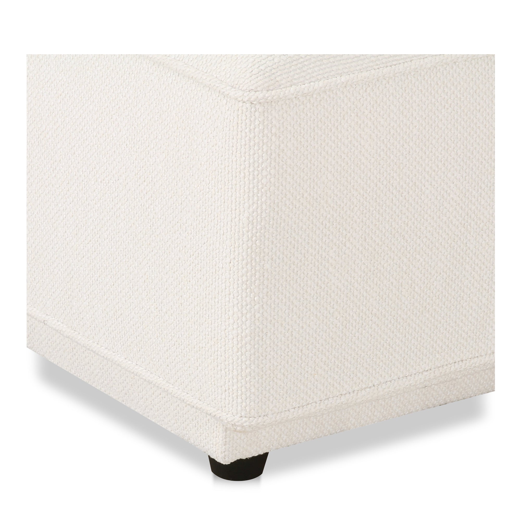 Rosello Ottoman White - Moes Home