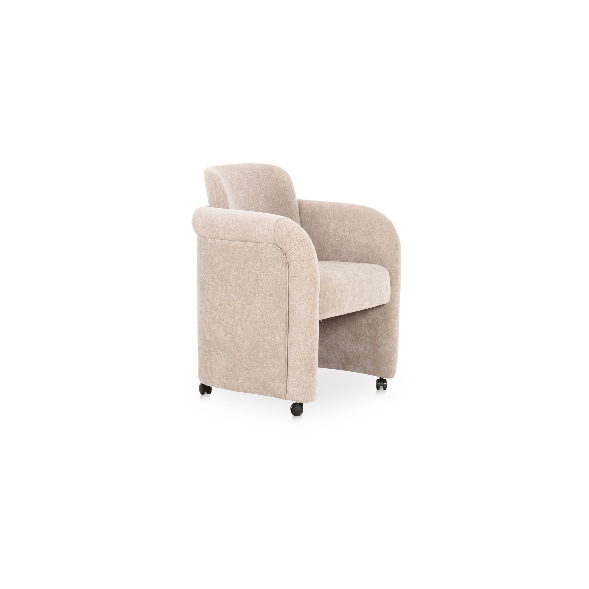 Mesto Rolling Dining Chair Taupe