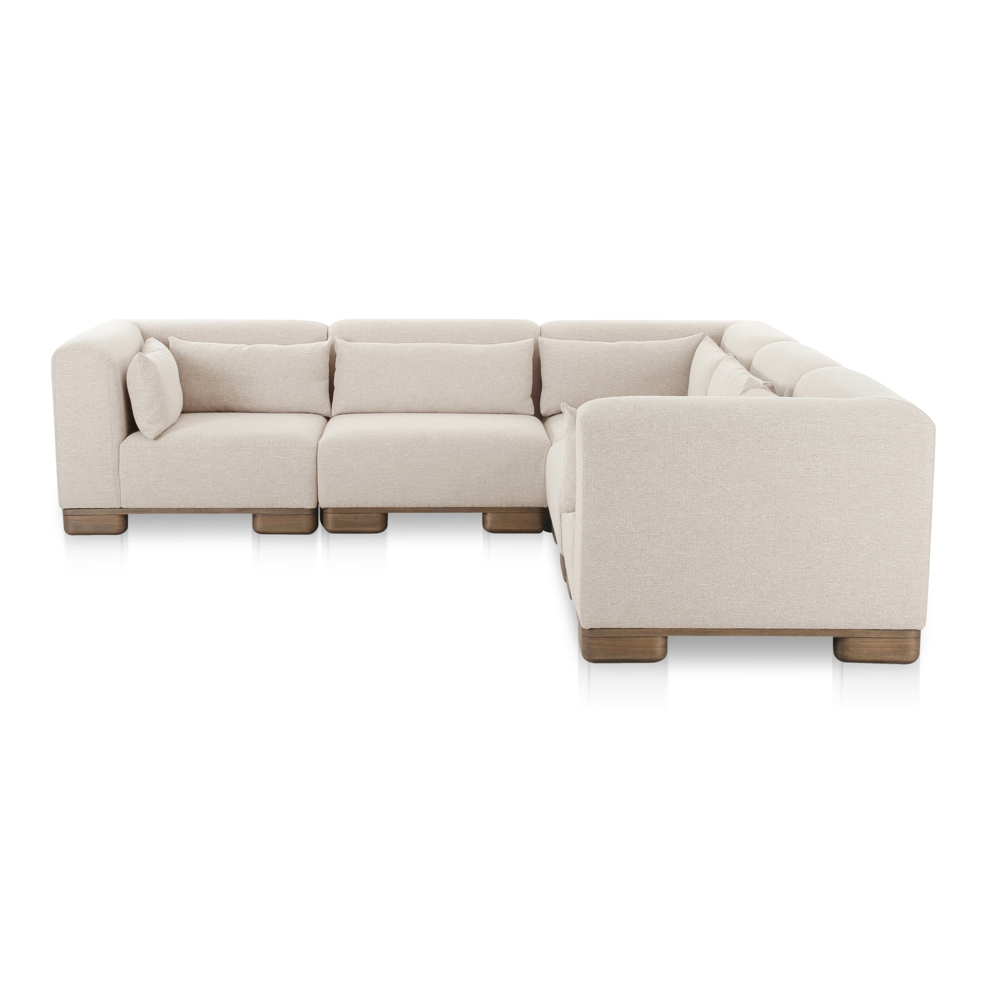 June Classic L-Shaped Modular Sectional Oatmeal - Moes Home