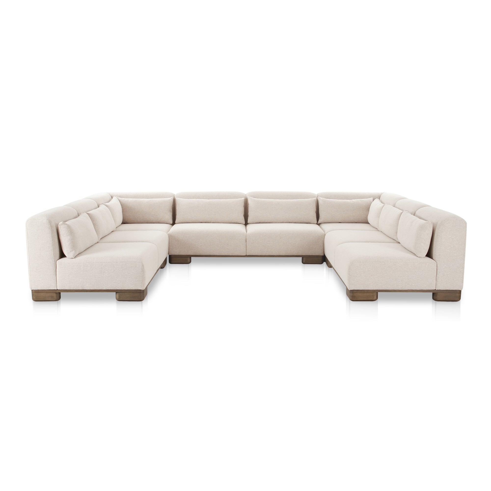 June U Shaped Modular Sectional Oatmeal - Moes Home