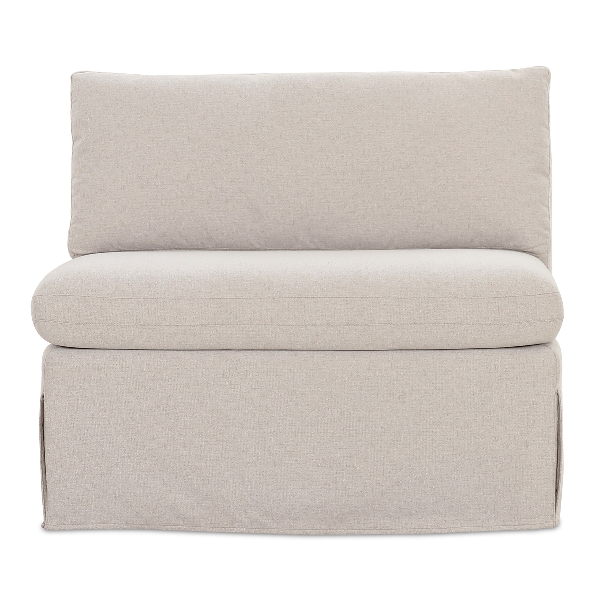 Fable Slipcover Dining Chair and Half Beige - Moes Home