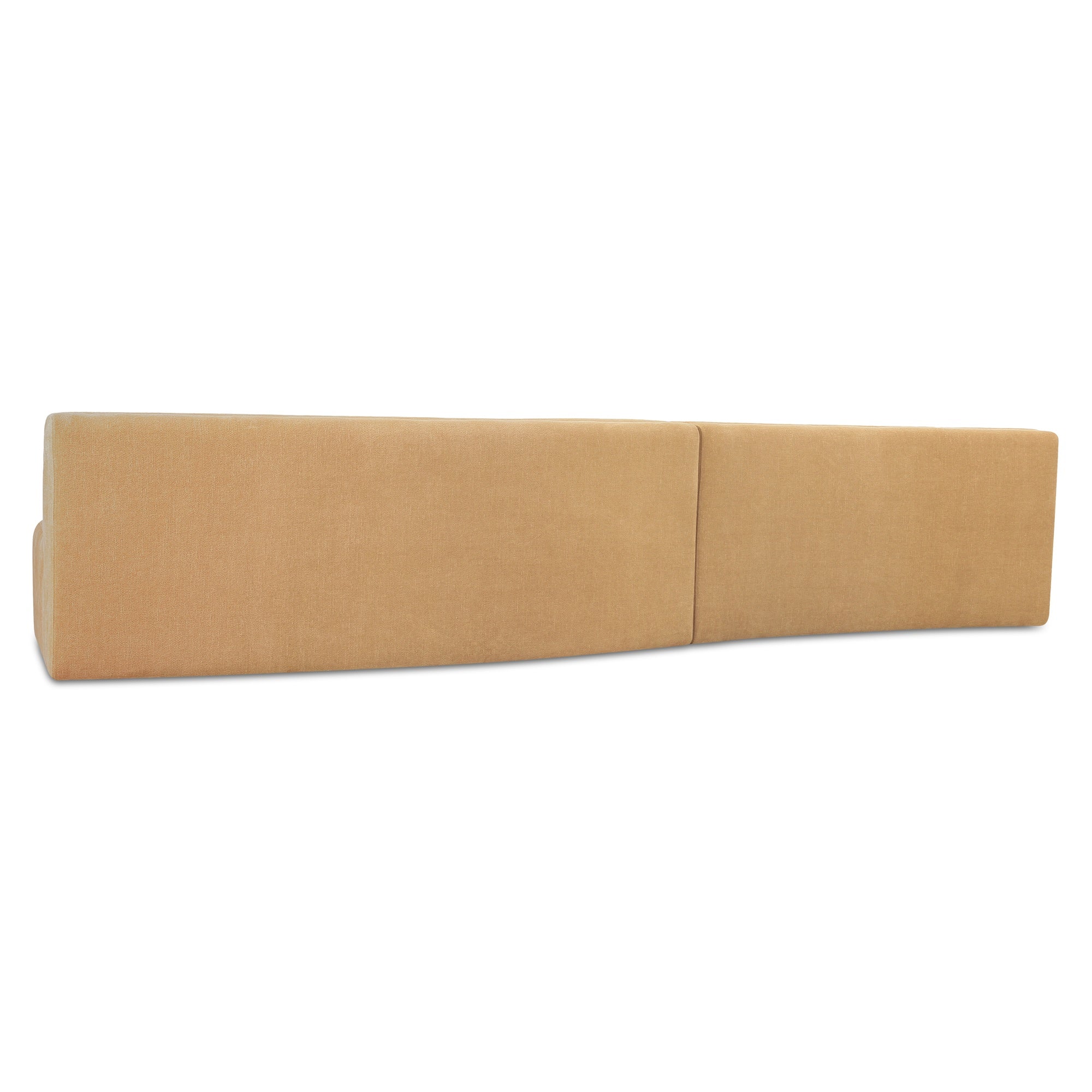 Naomi 2 Piece Wave Modular Sectional Dark Brown