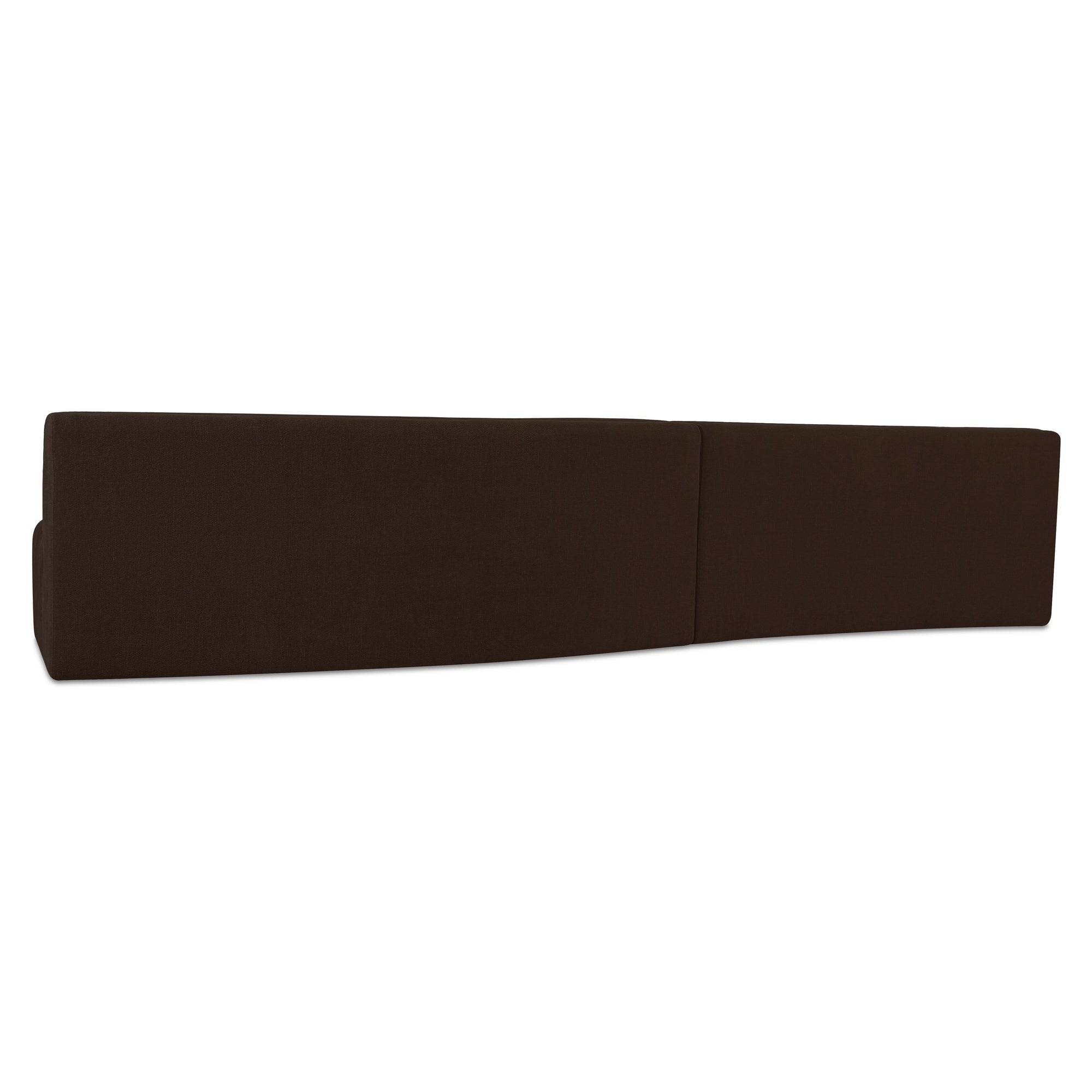 Naomi 2 Piece Wave Modular Sectional Dark Brown