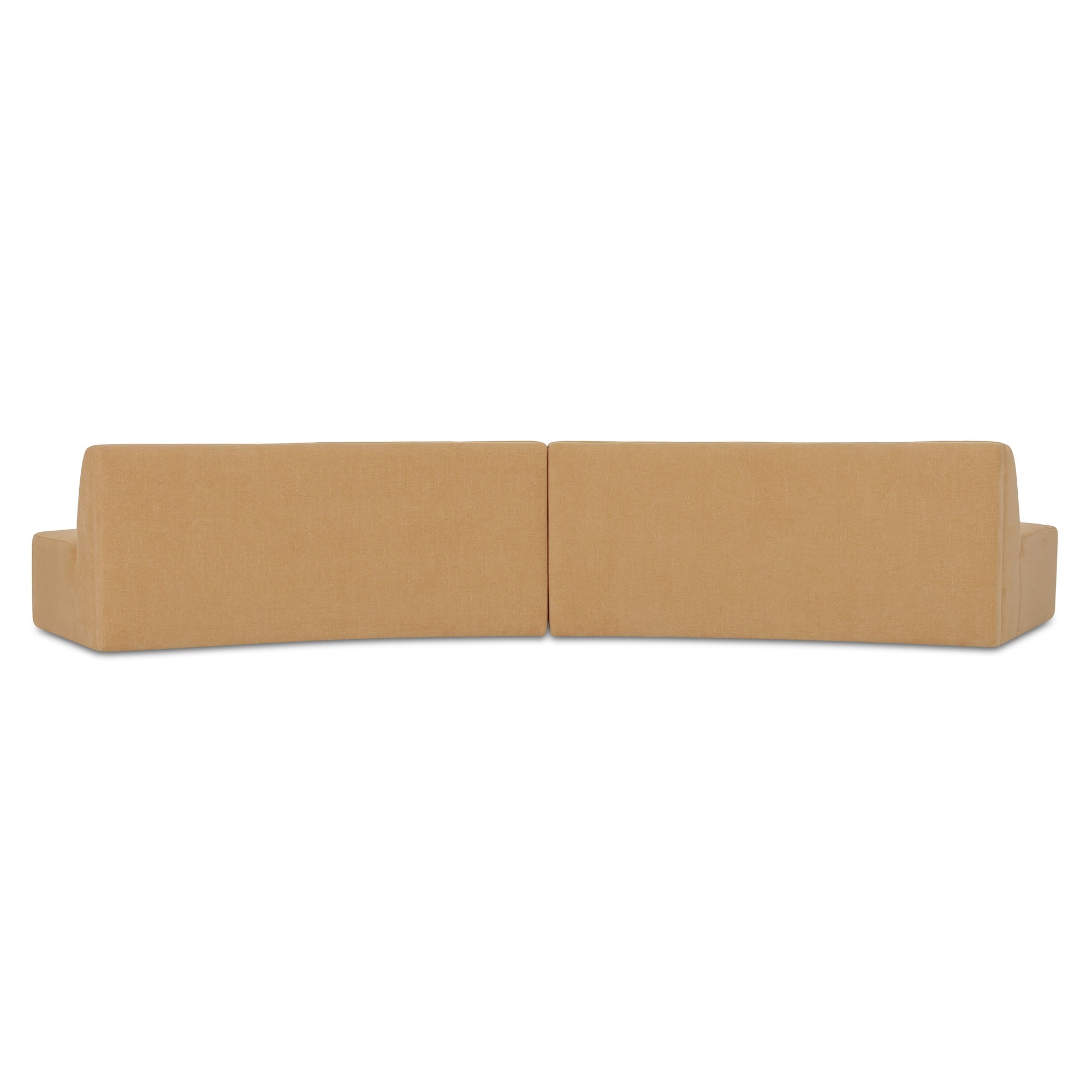Naomi 2 Piece Convex Modular Sectional Dark Brown