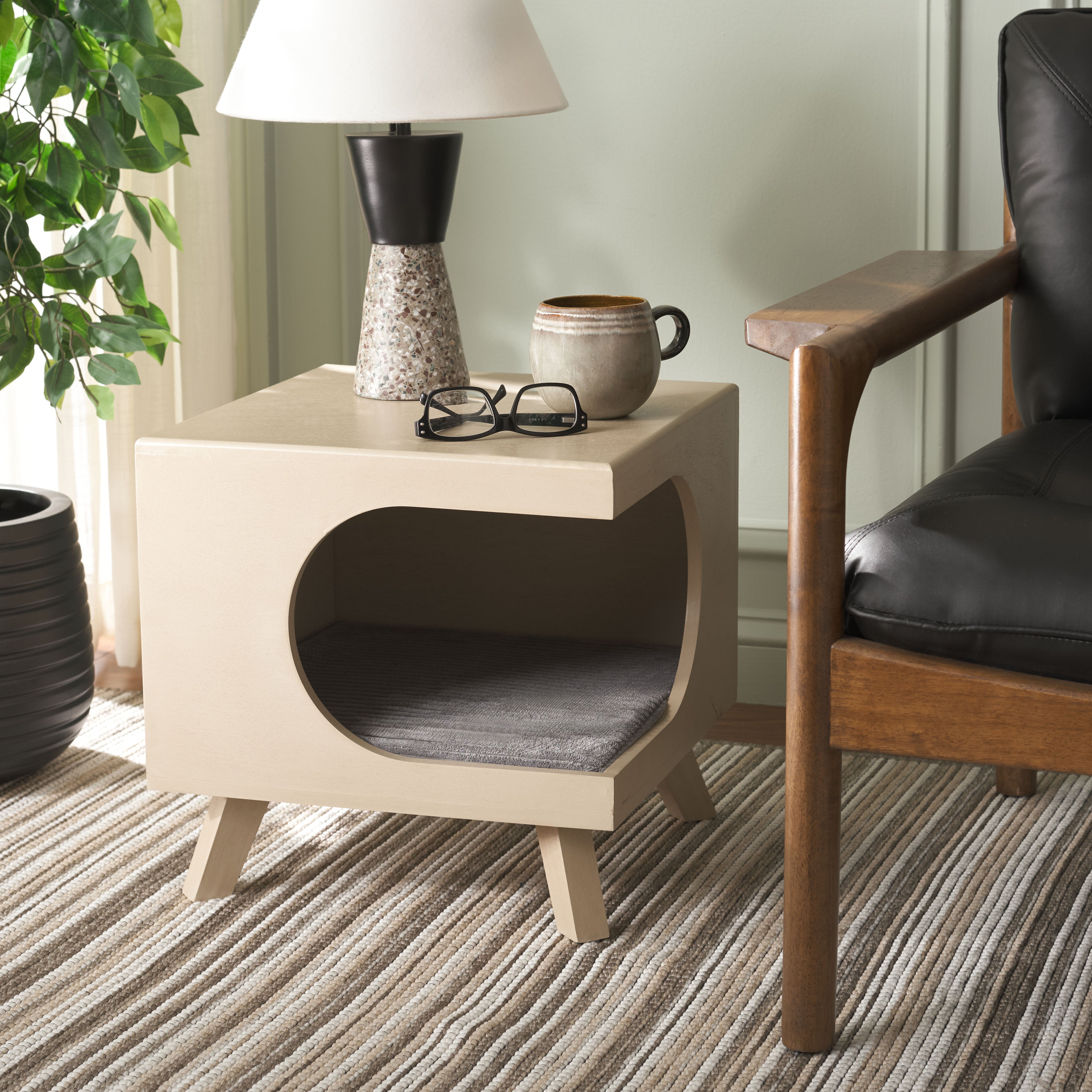 BEAN SQUARE SMALL PET BED/MATT BLACK