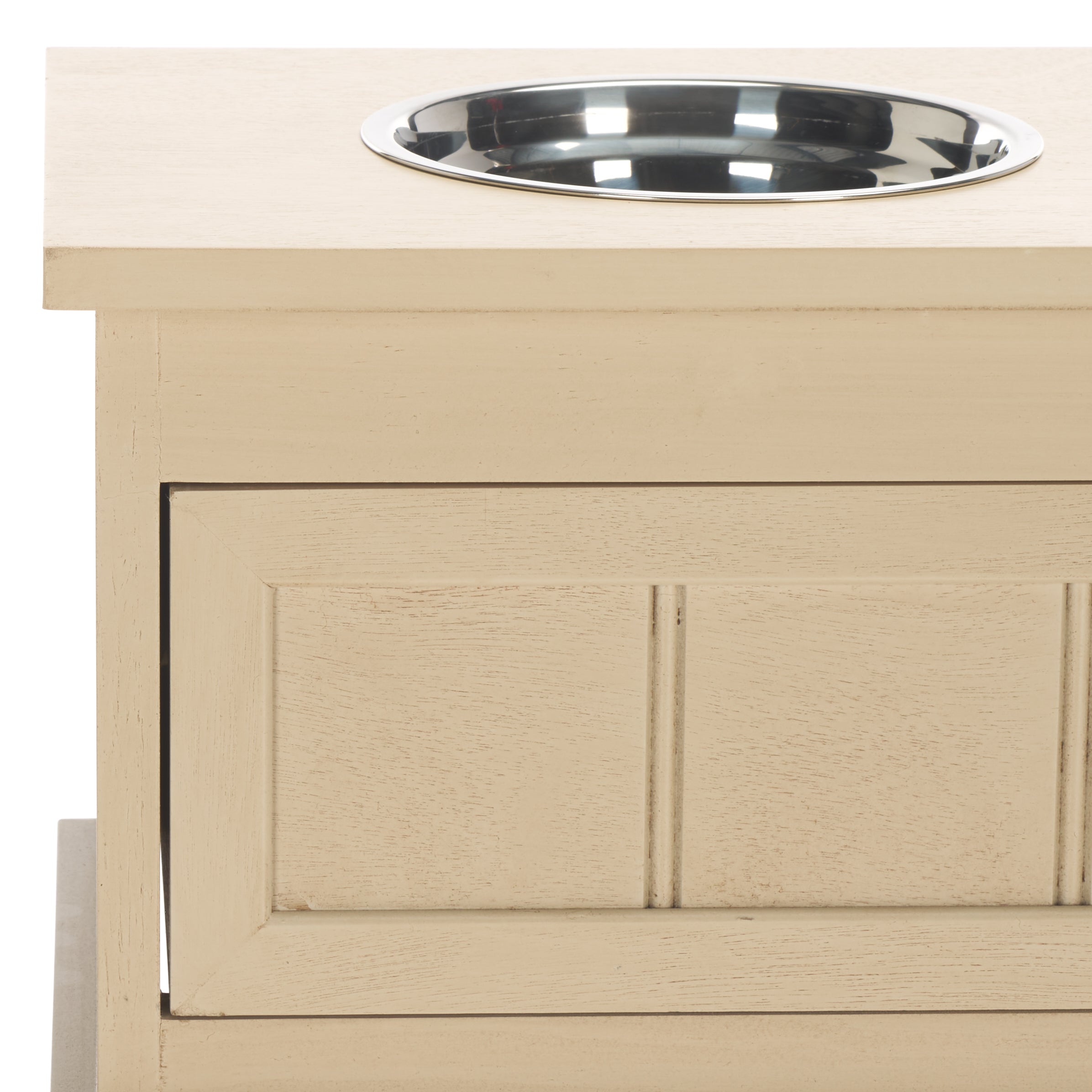 Boomer Pet Feeder With Drawer/Natural