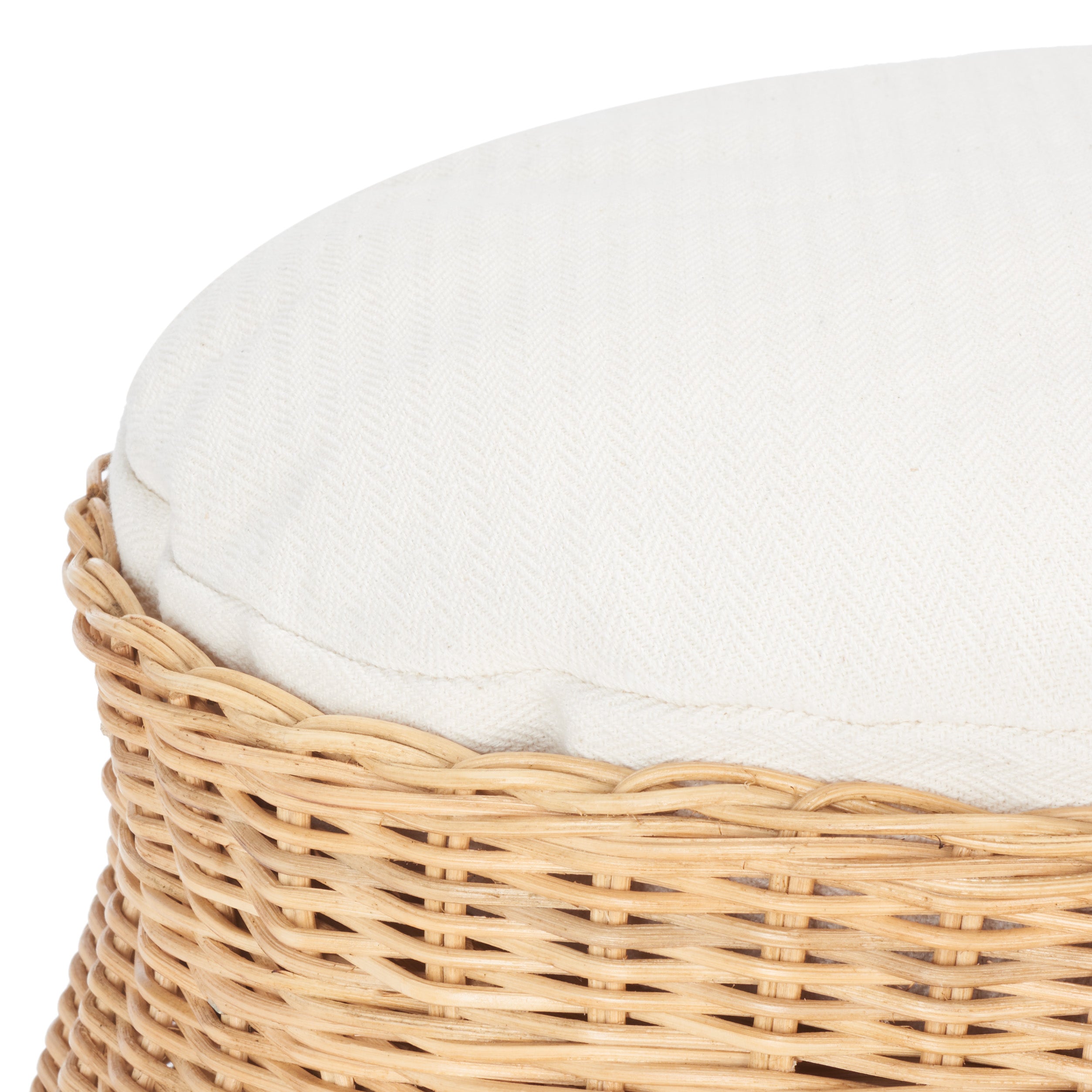 Suli Cat Bed W/ Cushion / White / Natural Honey