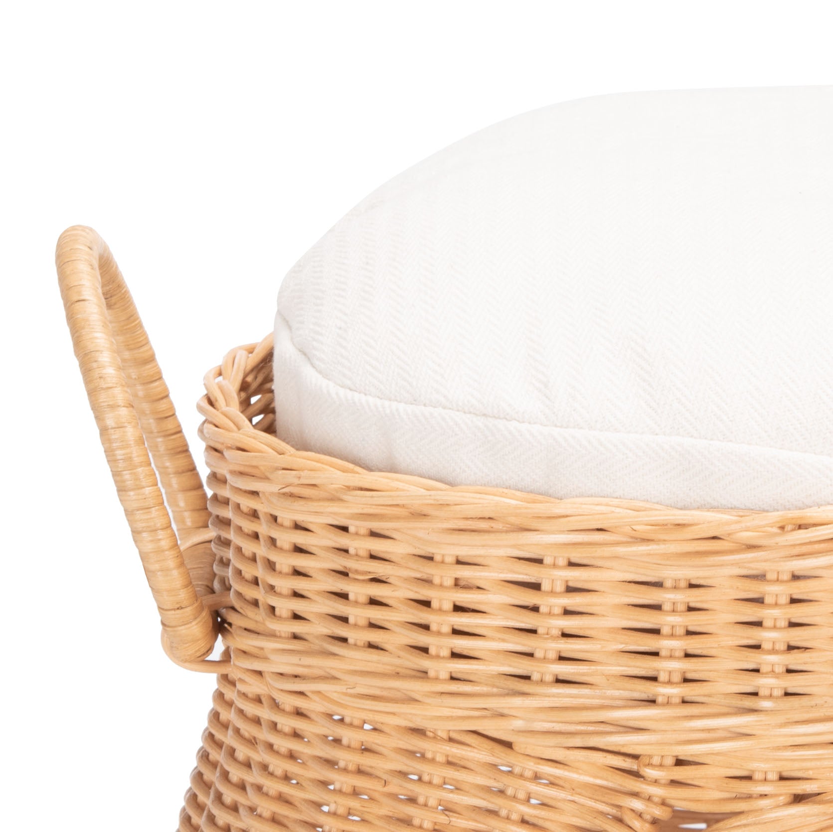 Faati Cat Bed W/ Cushion / White / Natural Honey