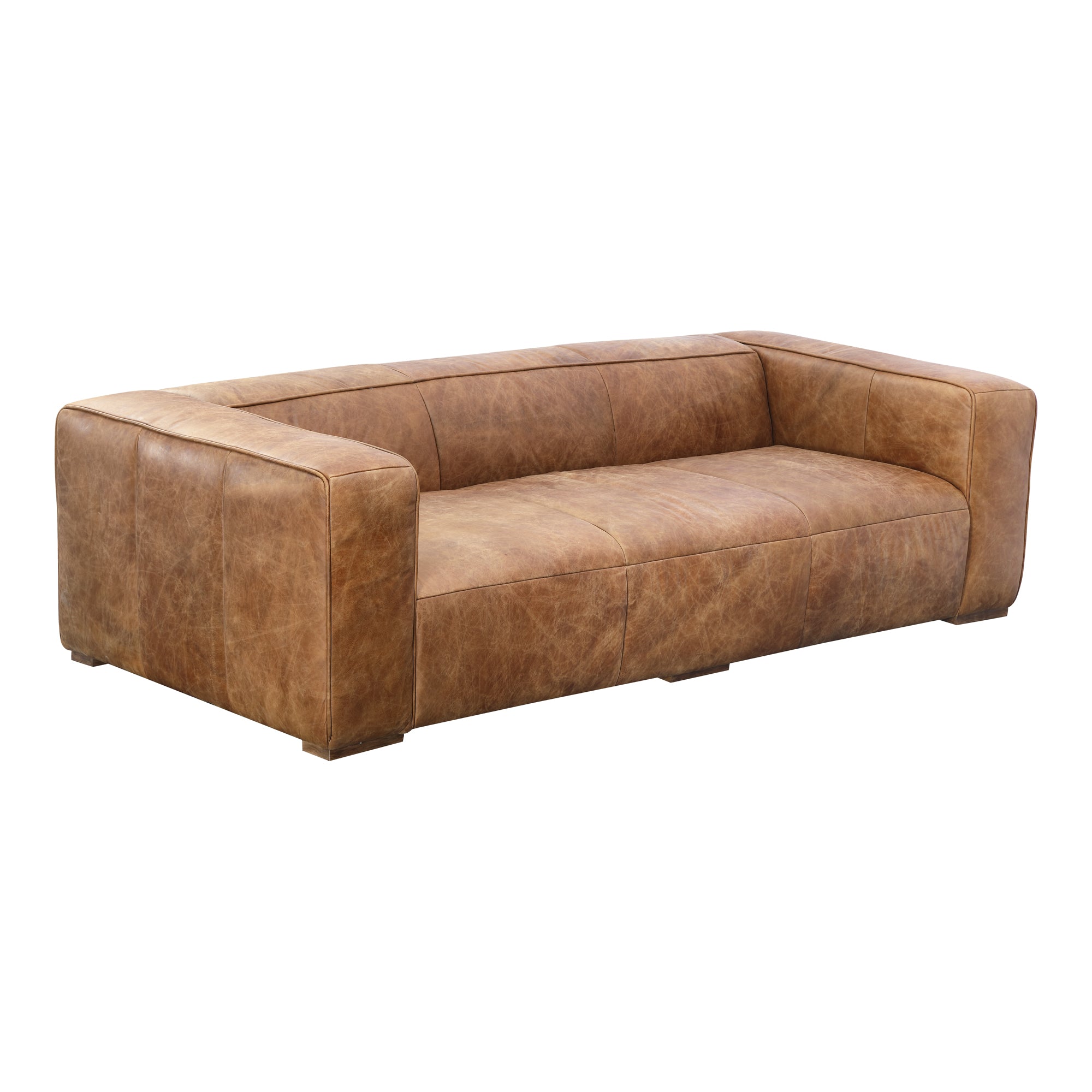 Bolton Sofa Open Road Brown Leather - Moes Home