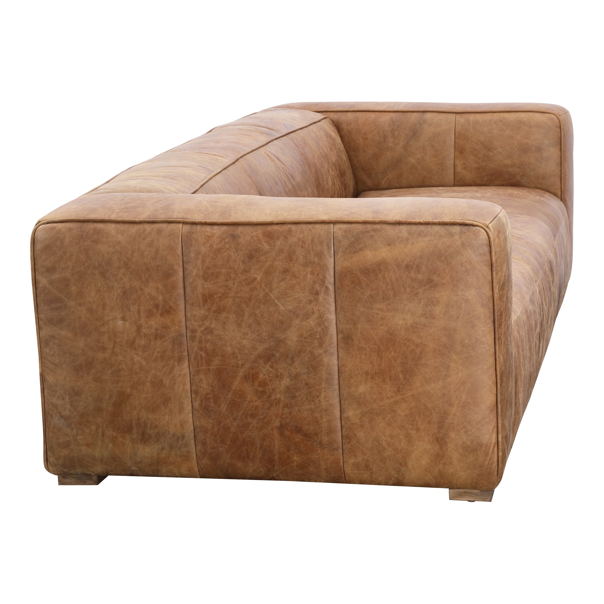 Bolton Sofa Open Road Brown Leather - Moes Home