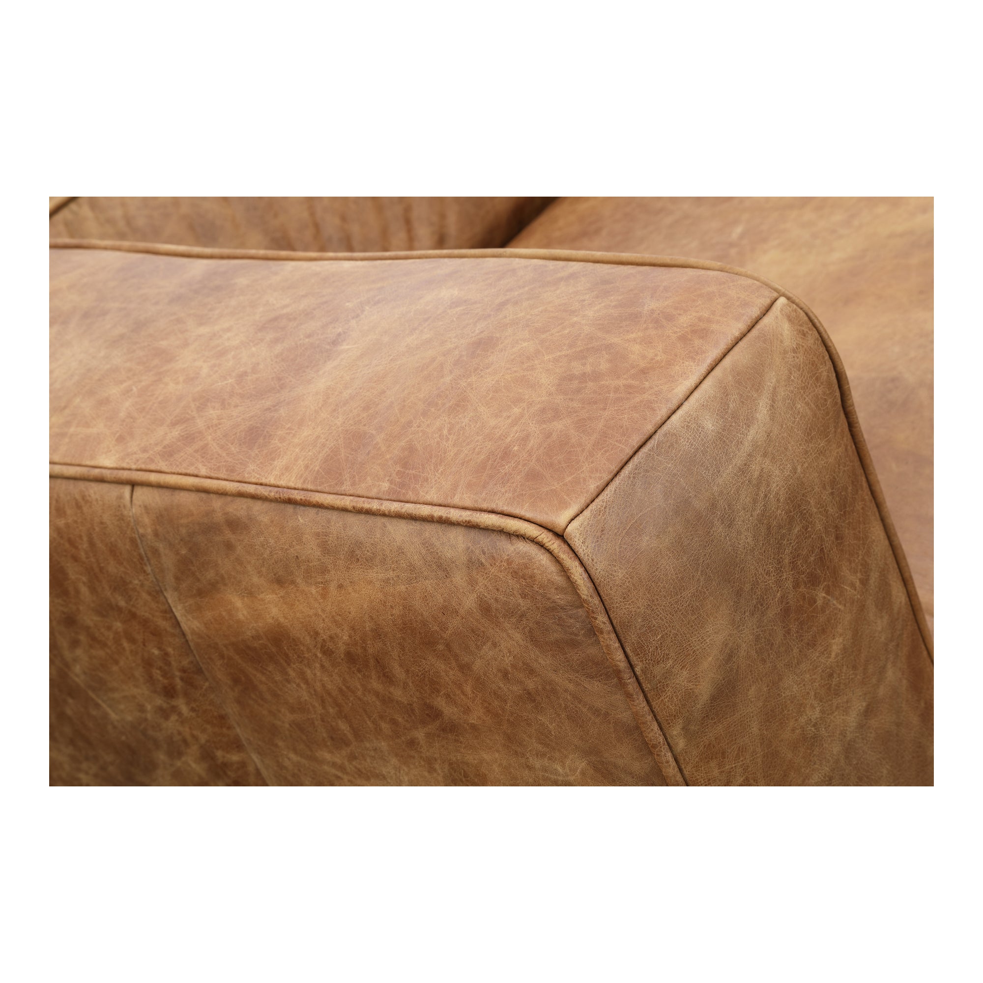 Bolton Sofa Open Road Brown Leather - Moes Home