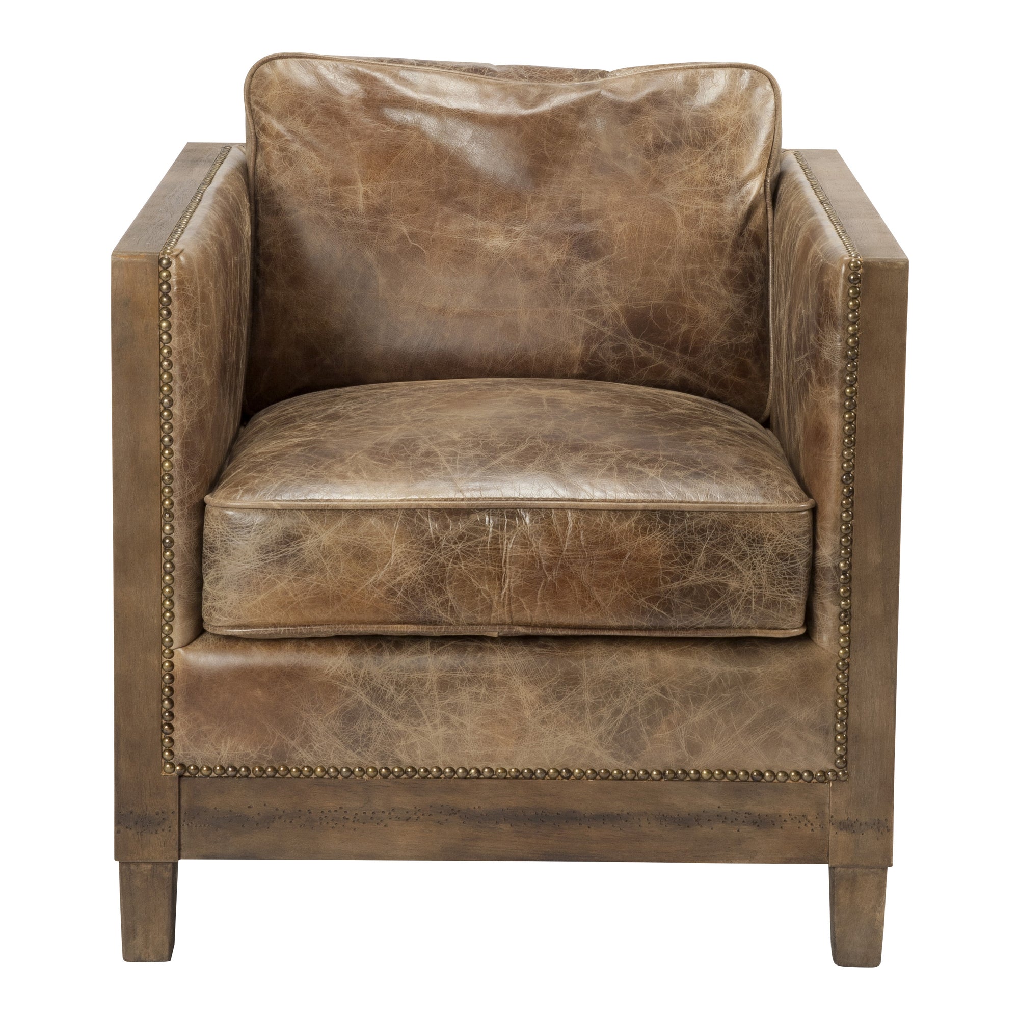 Darlington Club Chair Light Brown - Moes Home