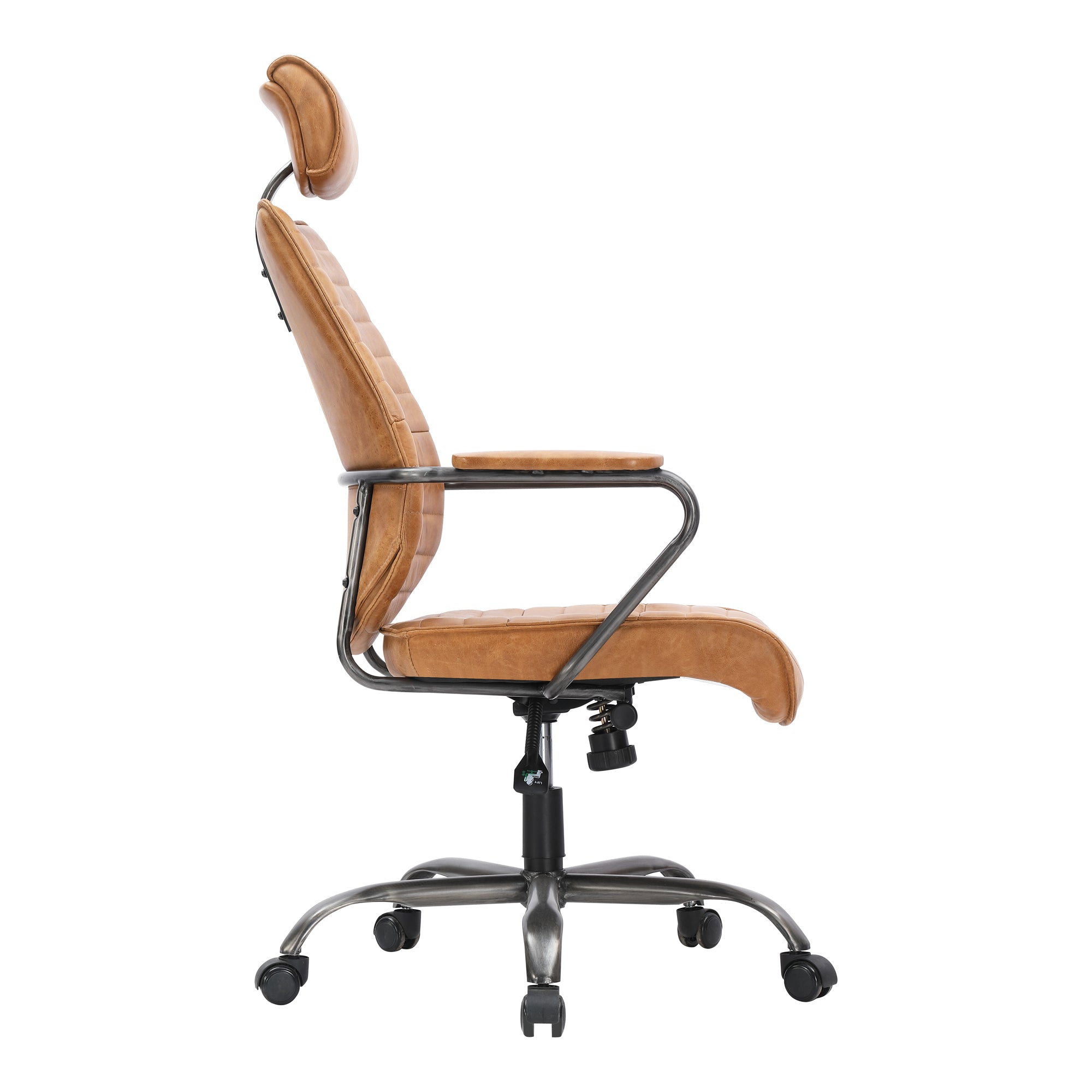 Executive Office Chair Dark Brown Leather