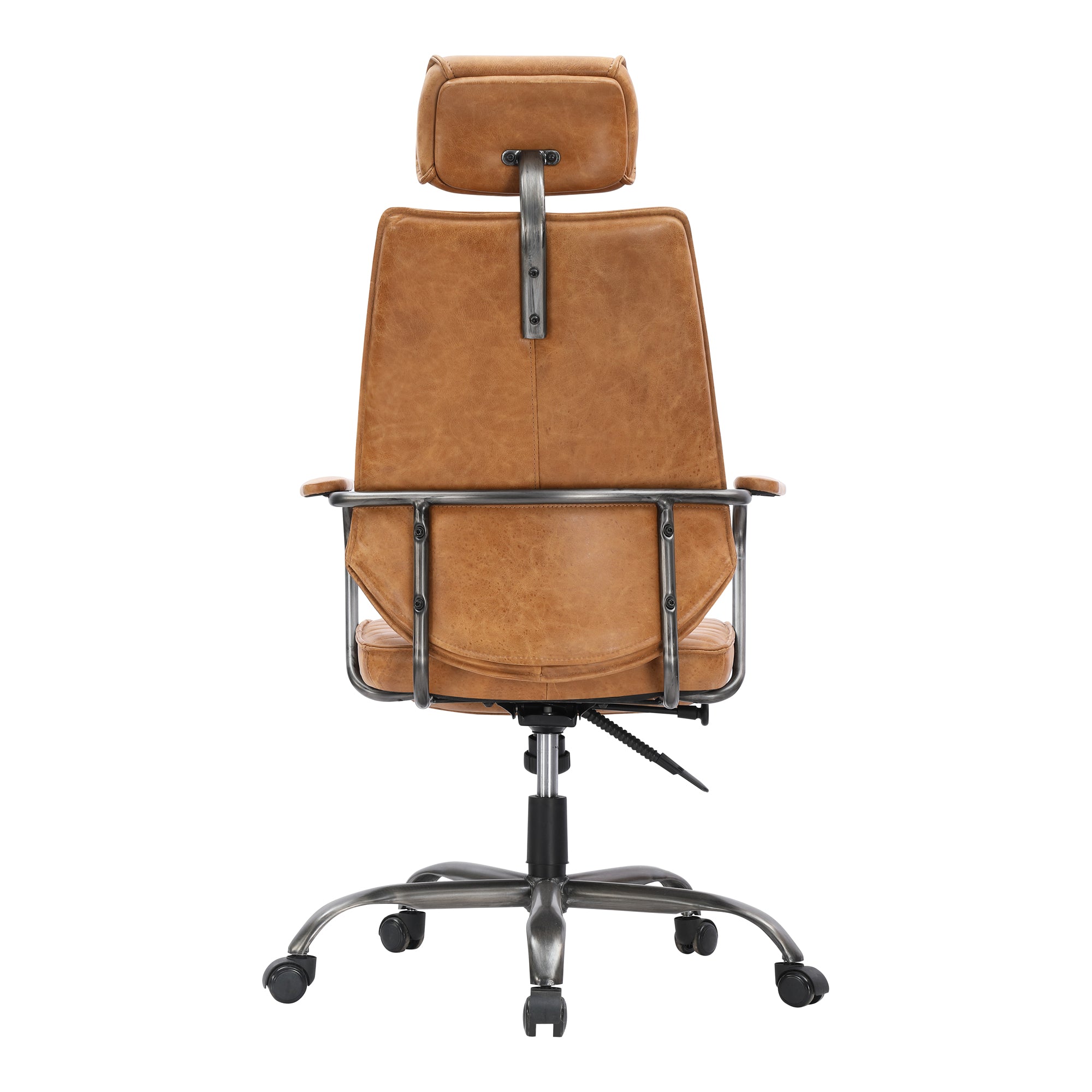 Executive Office Chair Dark Brown Leather