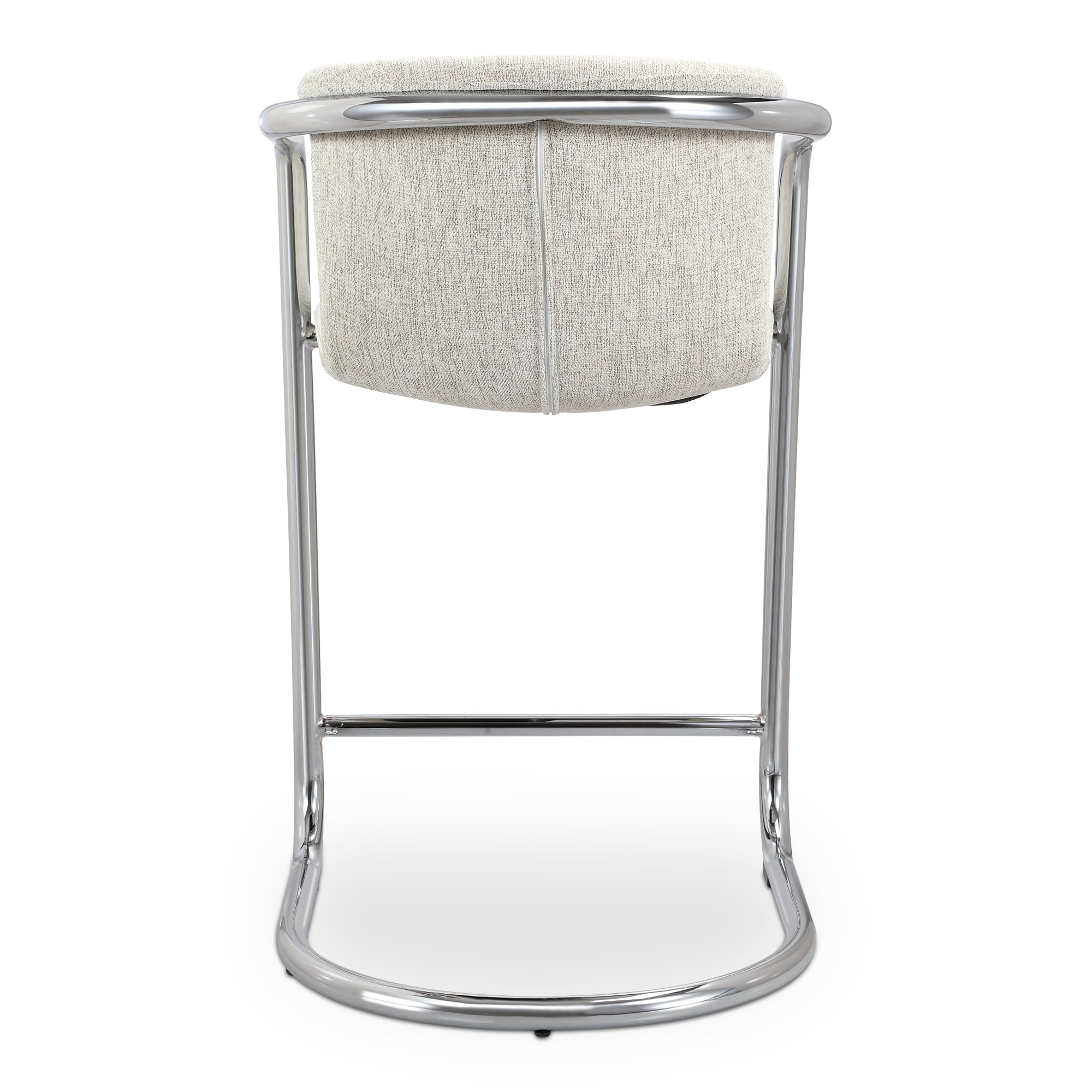 Freeman Chrome Frame Counter Stool Blended Cream - Set Of Two - Moes Home