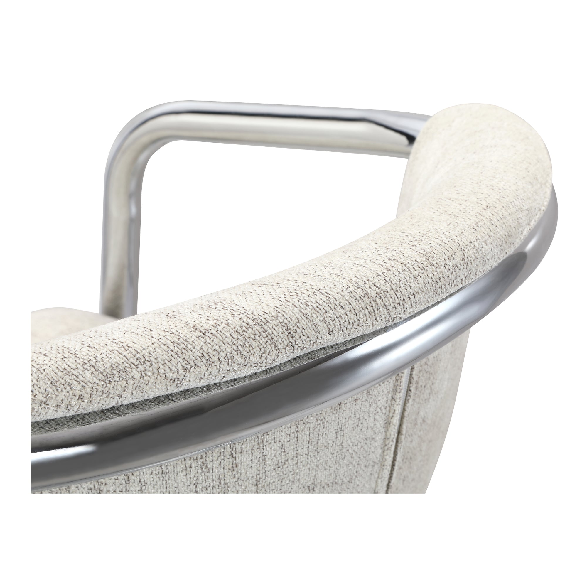 Freeman Chrome Frame Counter Stool Blended Cream - Set Of Two - Moes Home