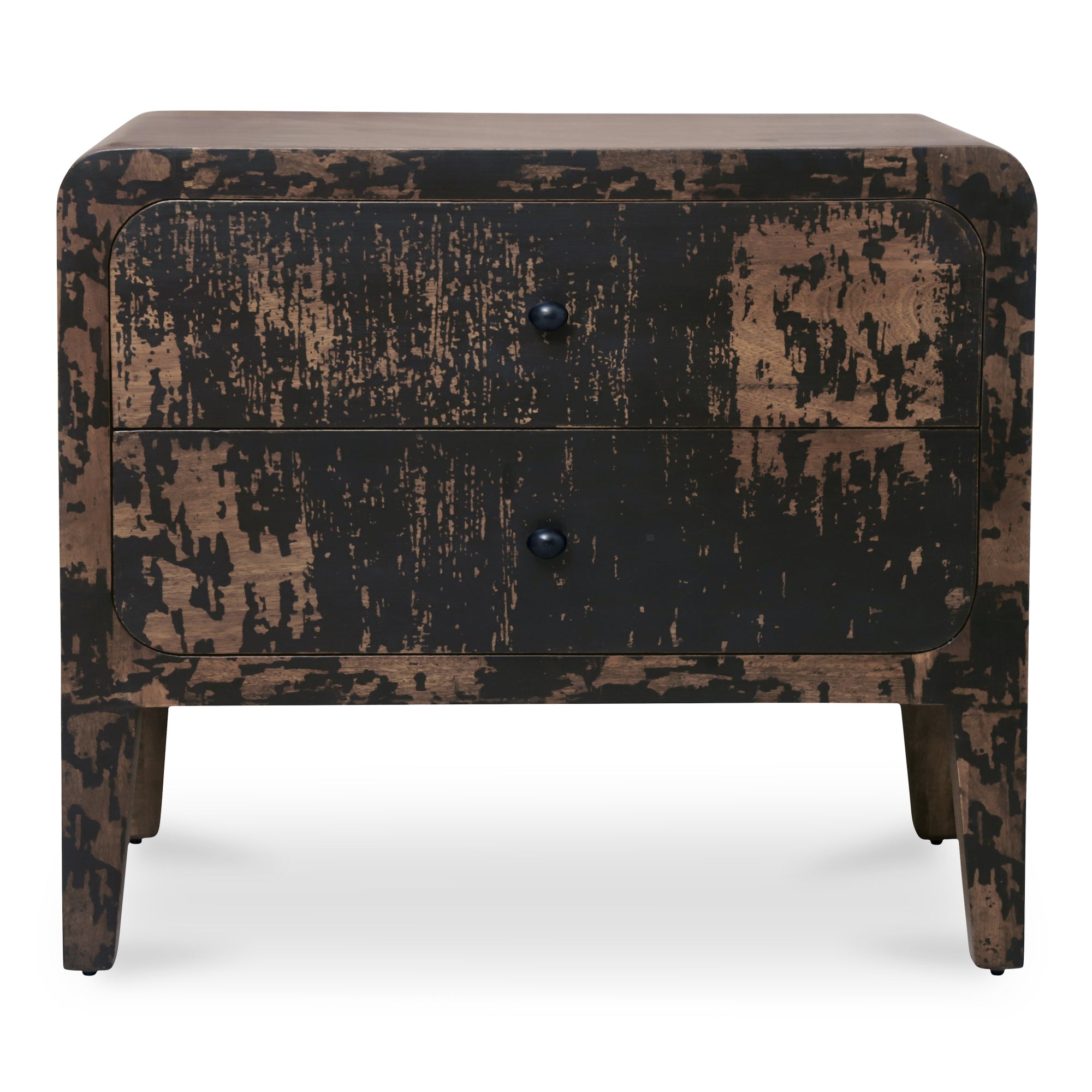 Iris Nightstand Distressed Black - Moes Home