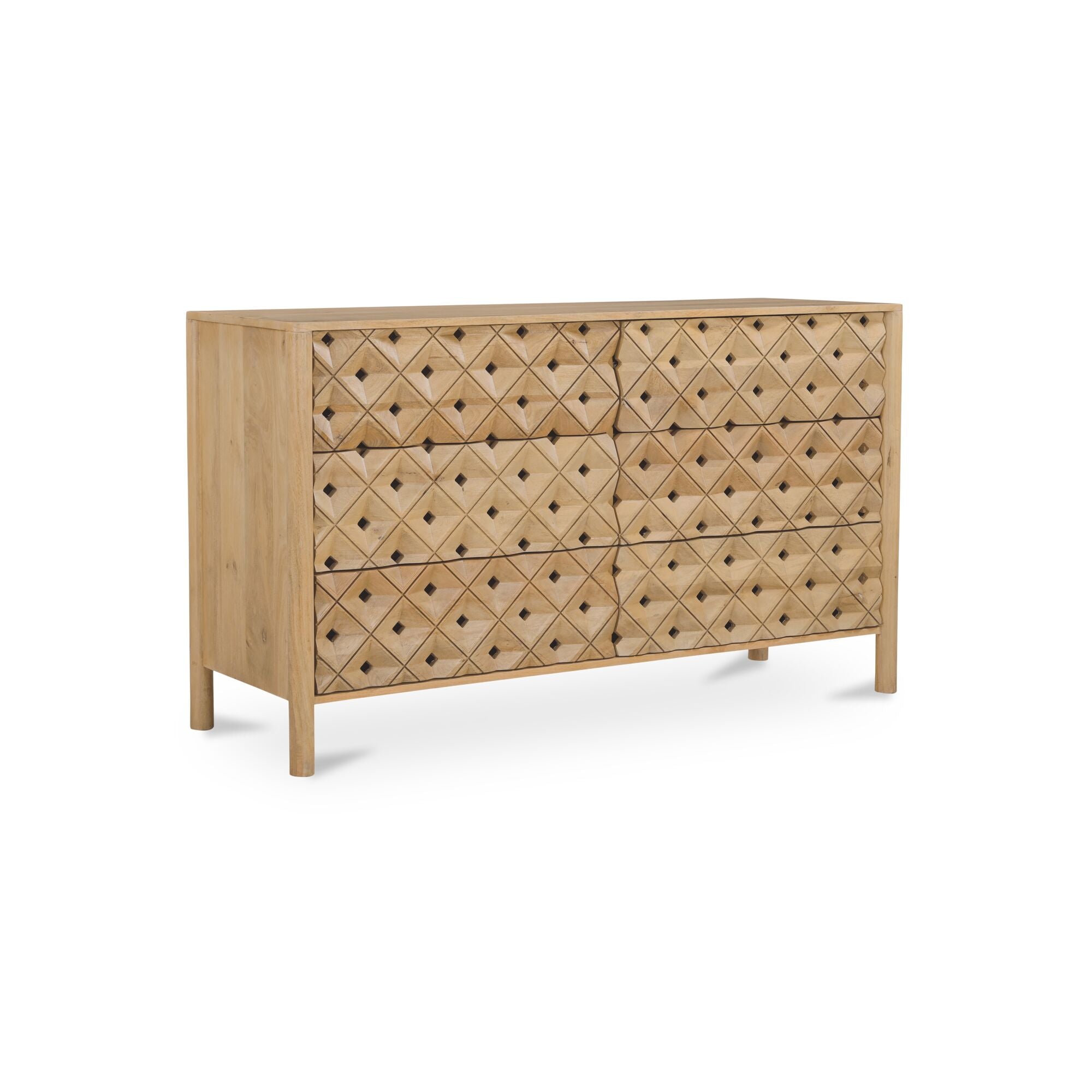 Fulton 6 Drawer Dresser Natural - Moes Home