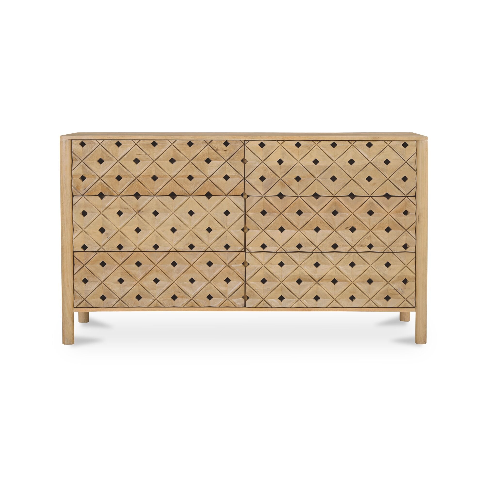 Fulton 6 Drawer Dresser Natural - Moes Home