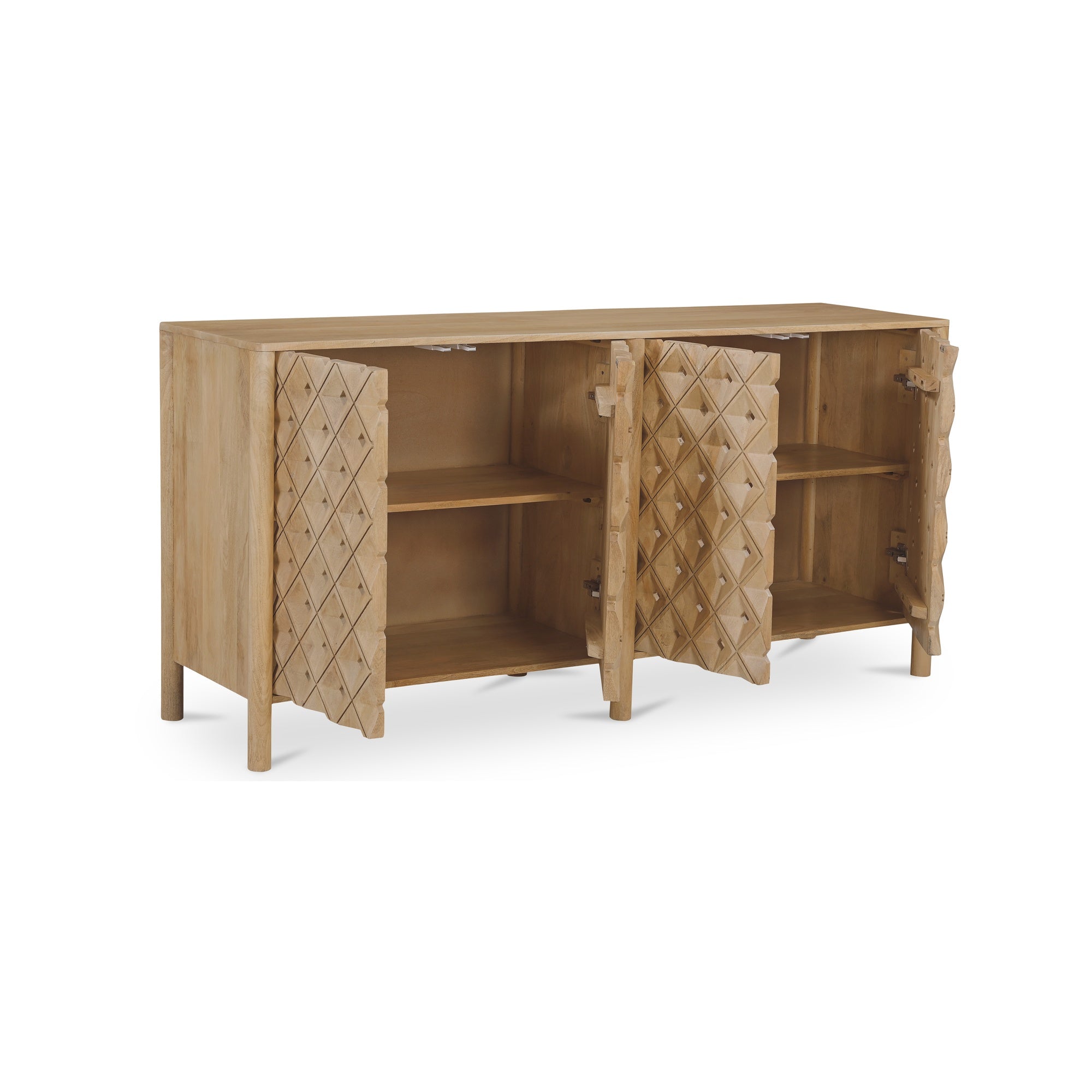 Fulton 4 Door Sideboard Natural - Moes Home