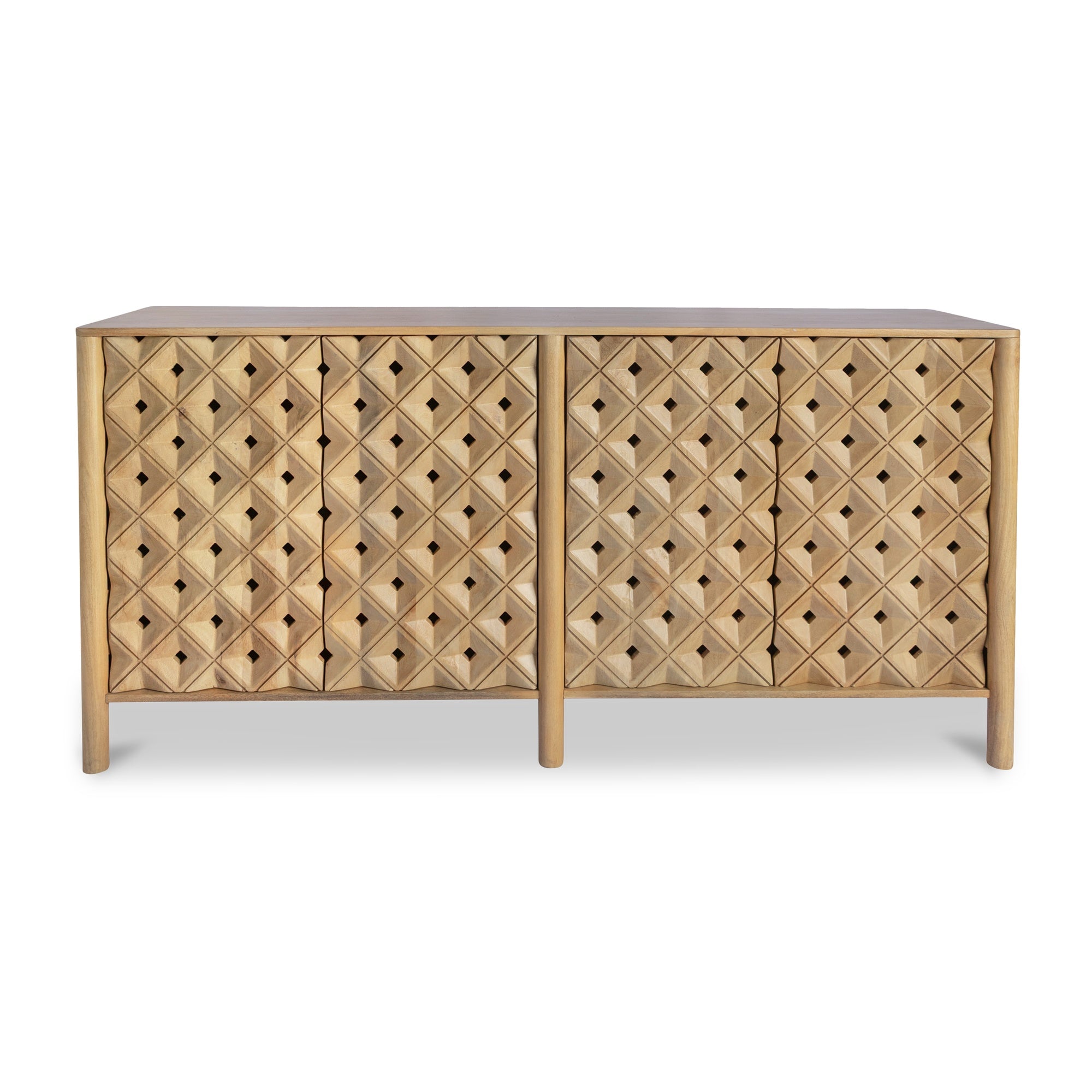 Fulton 4 Door Sideboard Natural - Moes Home